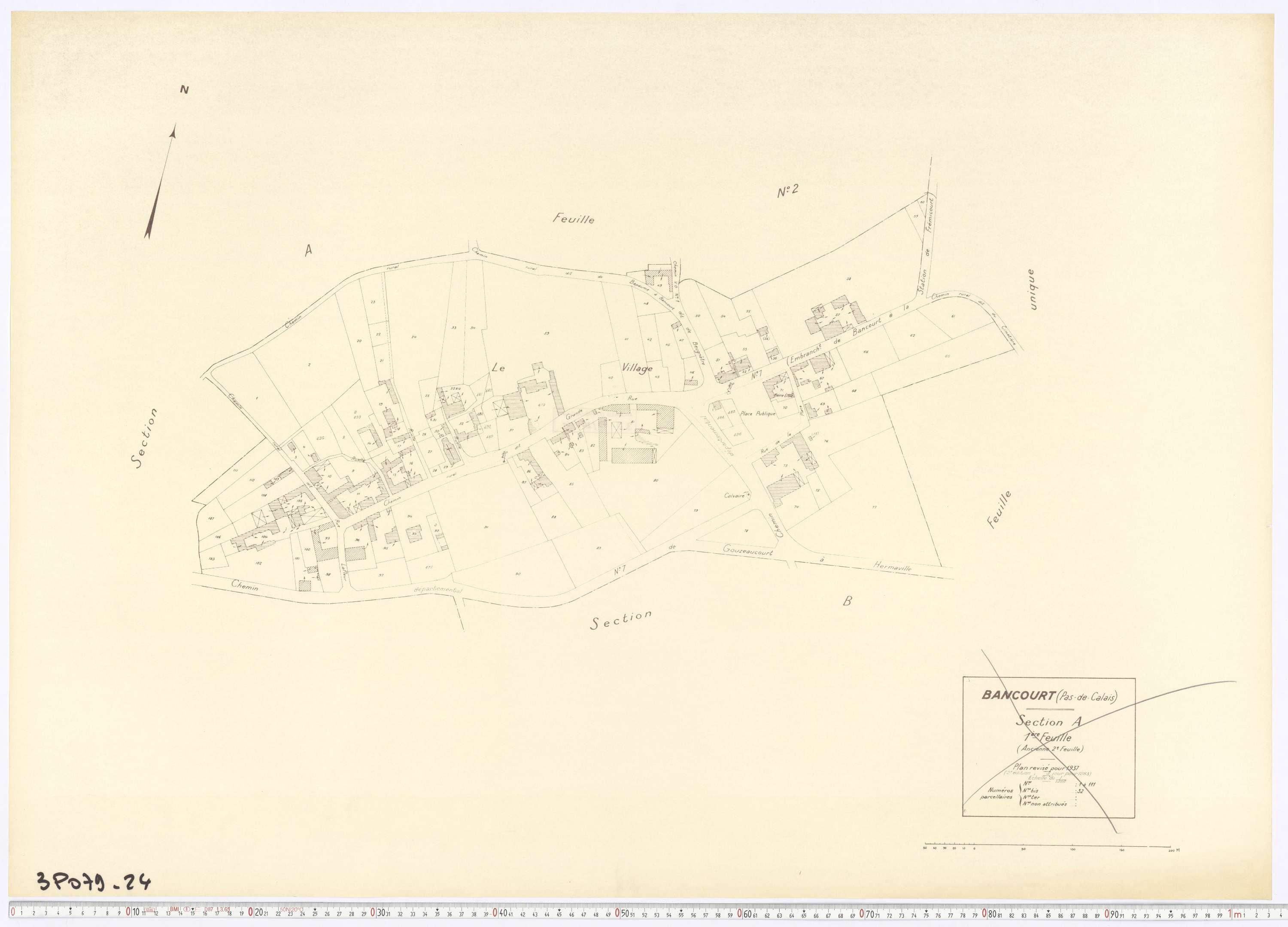 Bancourt - Section A, feuille 1.