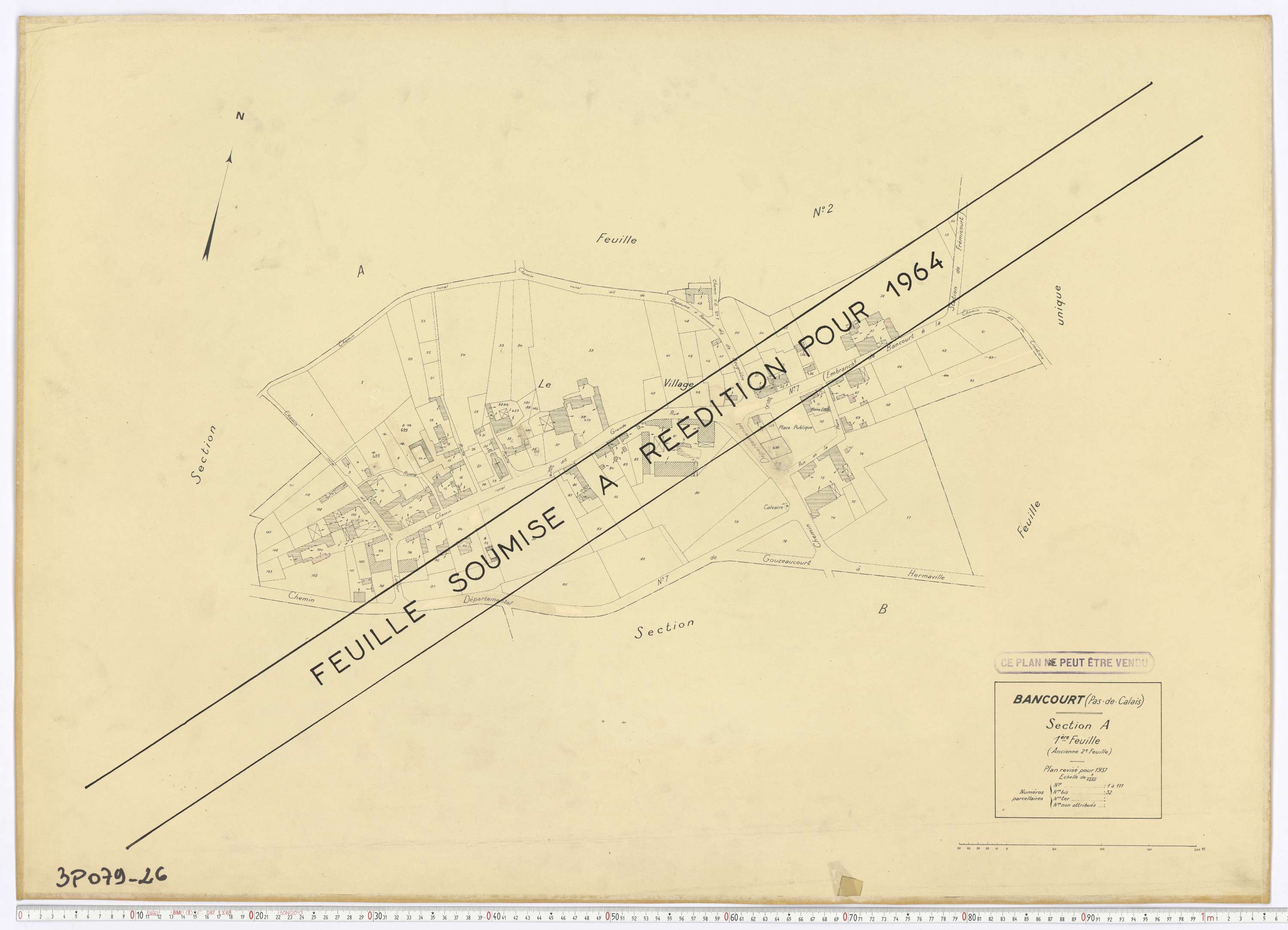 Bancourt - Section A, feuille 1.