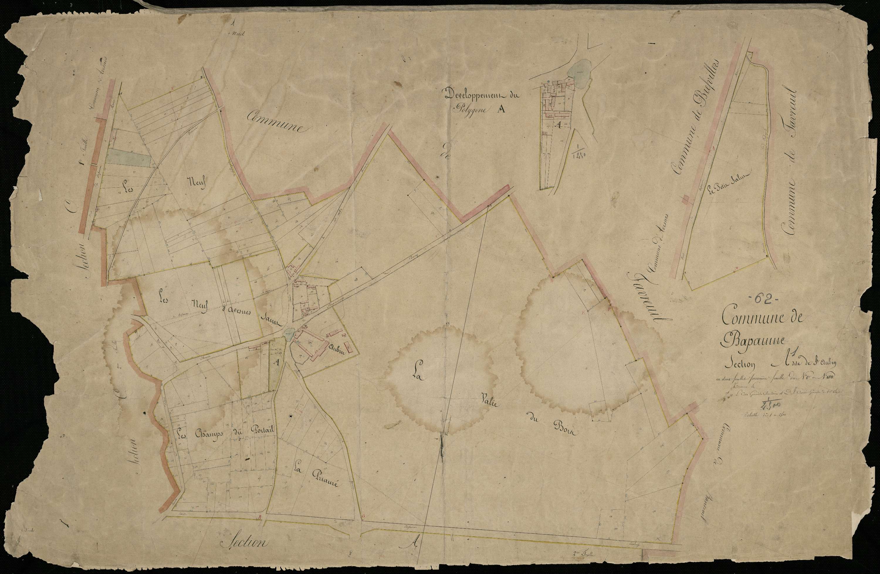 Bapaume - Section A, 1re feuille