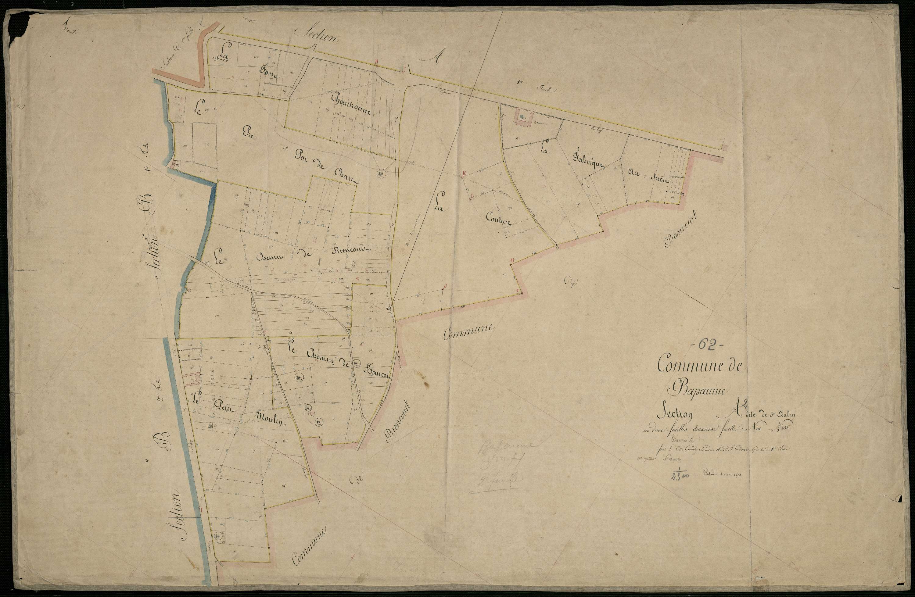 Bapaume - Section A, 2e feuille
