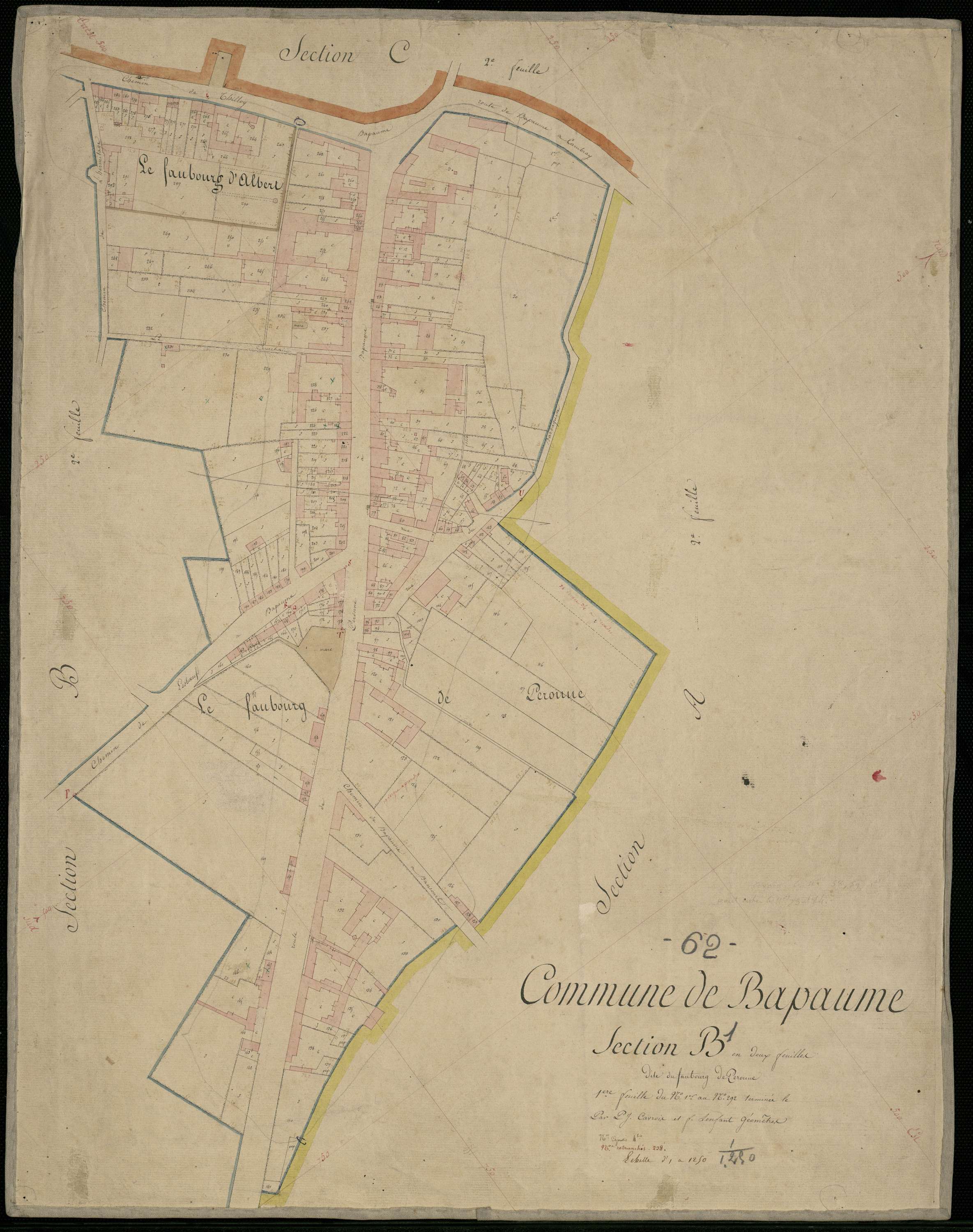Bapaume - Section B, 1re feuille