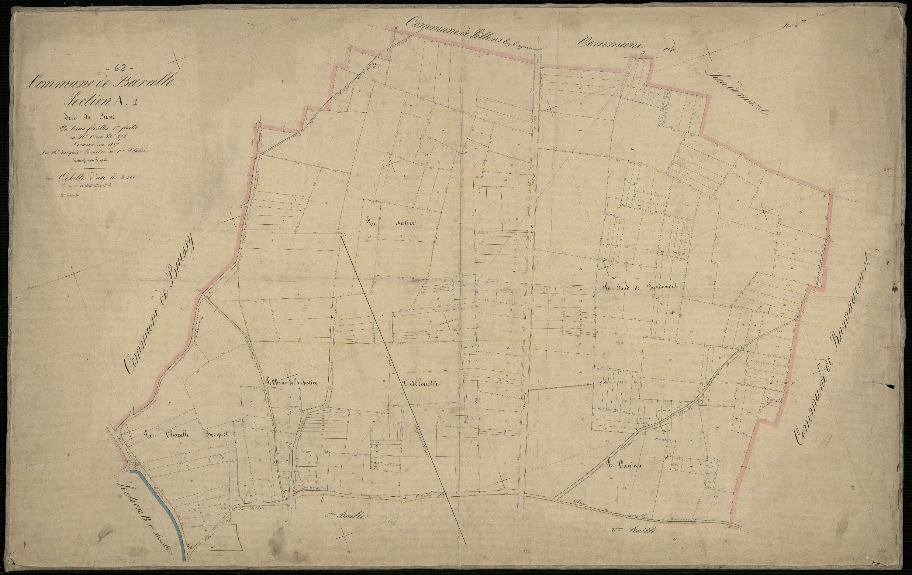 Baralle - Section A, 1re feuille