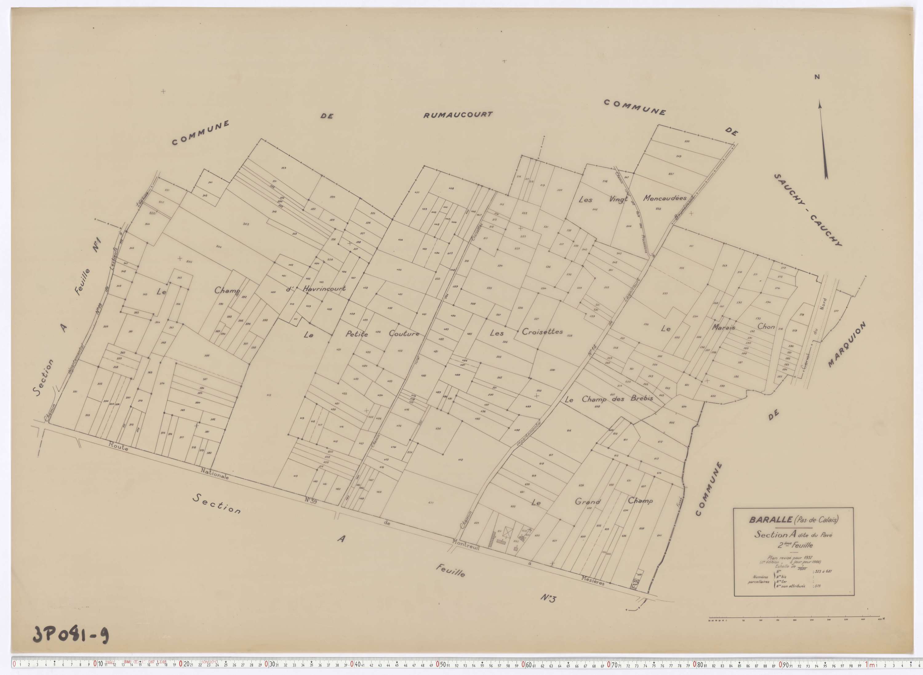 Baralle - Section A, feuille 2.