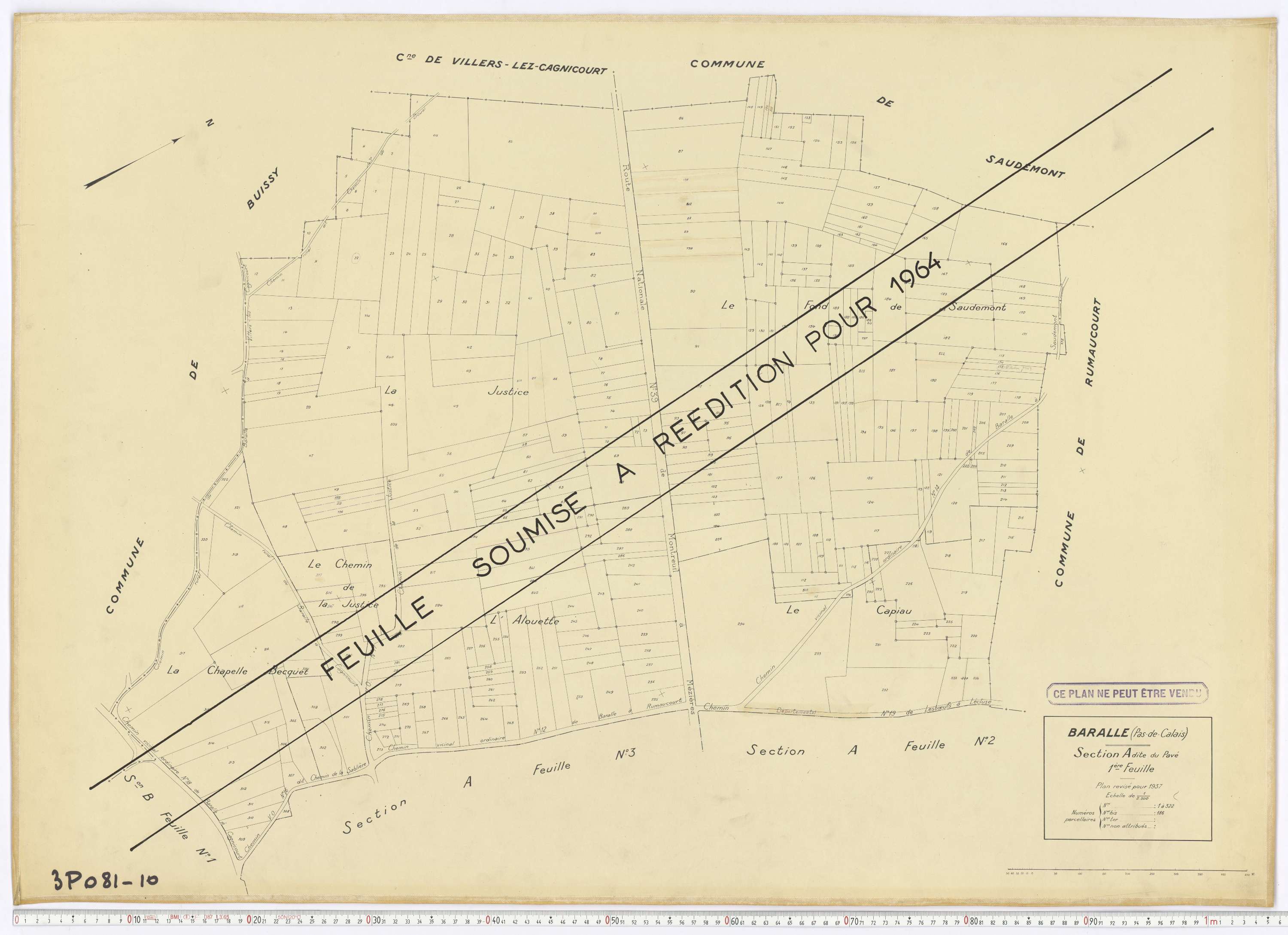 Baralle - Section A, feuille 1.