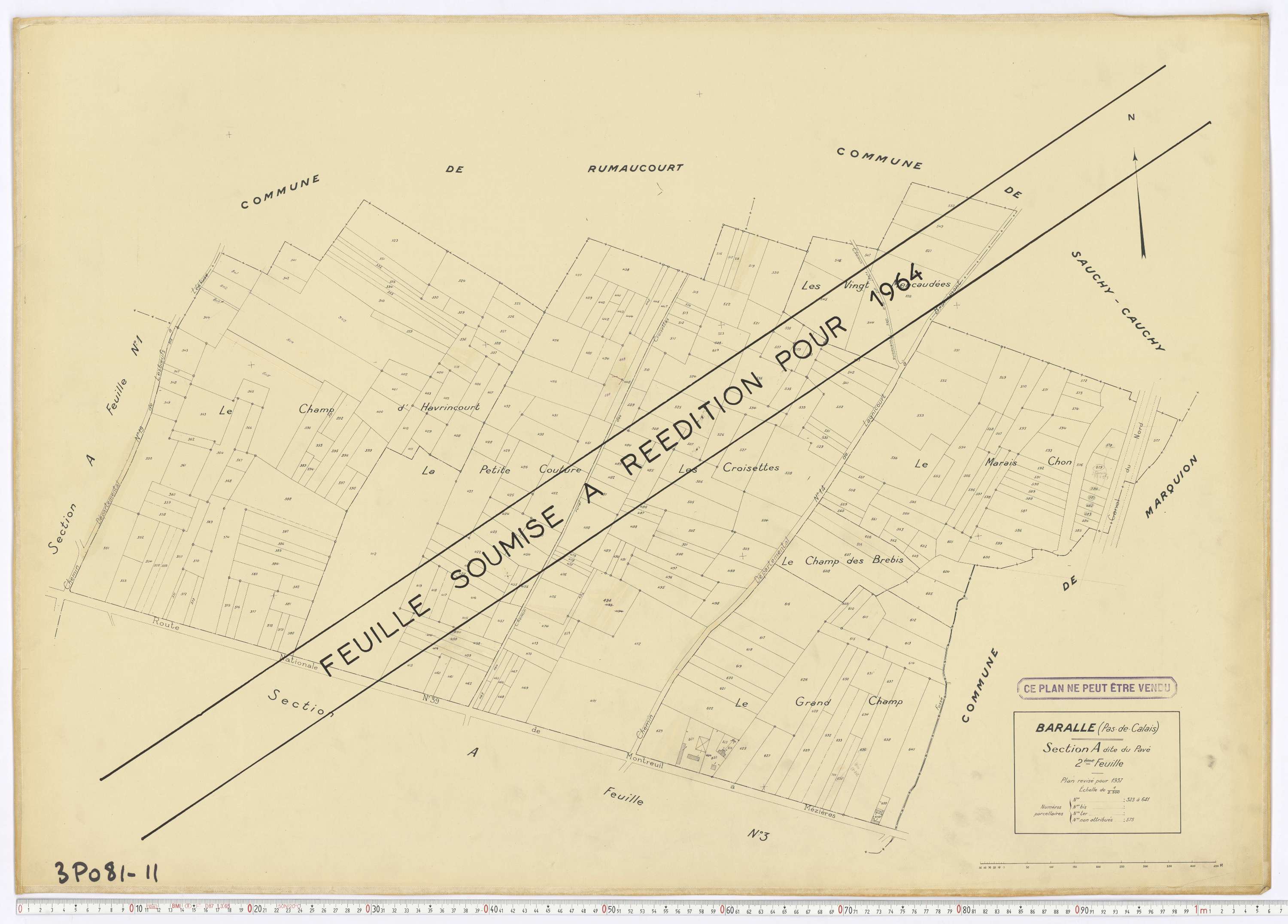 Baralle - Section A, feuille 2.