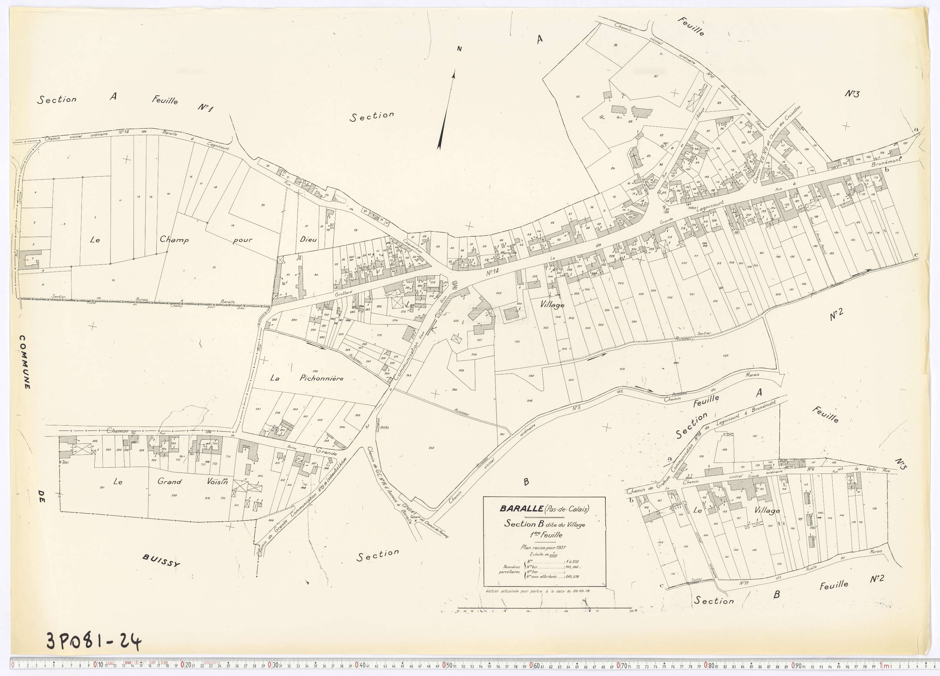 Baralle - Section B, feuille 1.