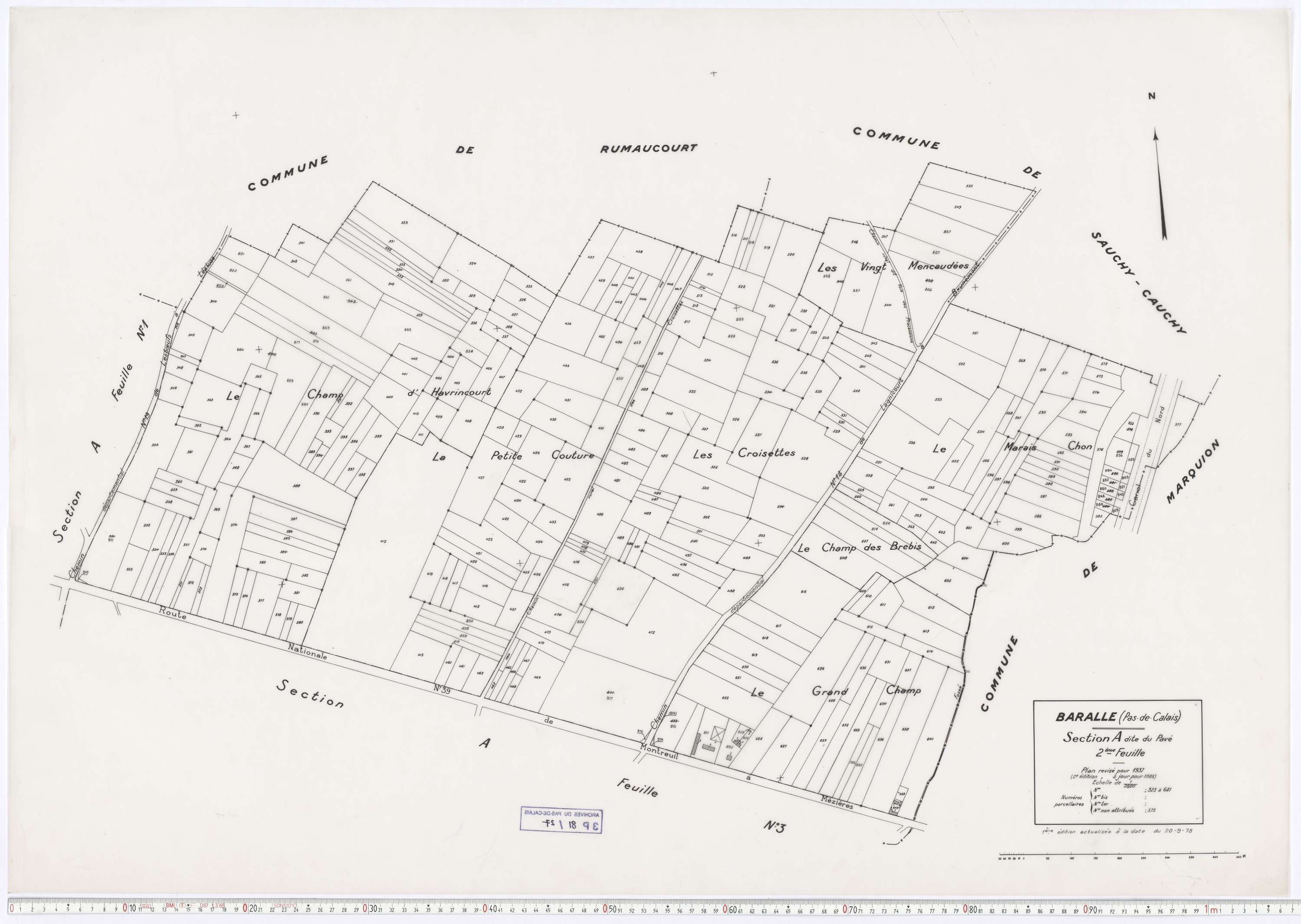 Baralle - Section A, feuille 2.