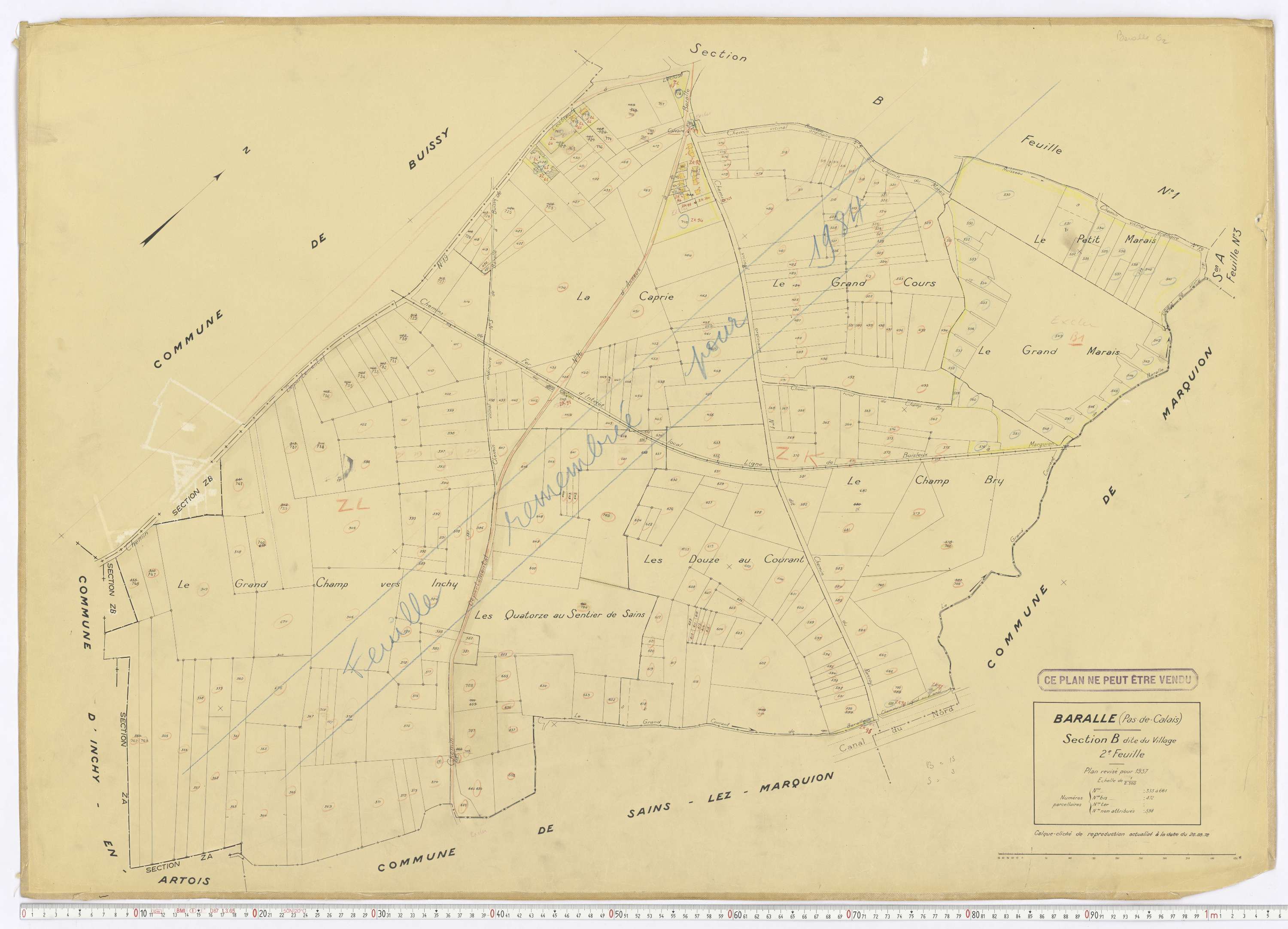 Baralle - Section B, feuille 2.