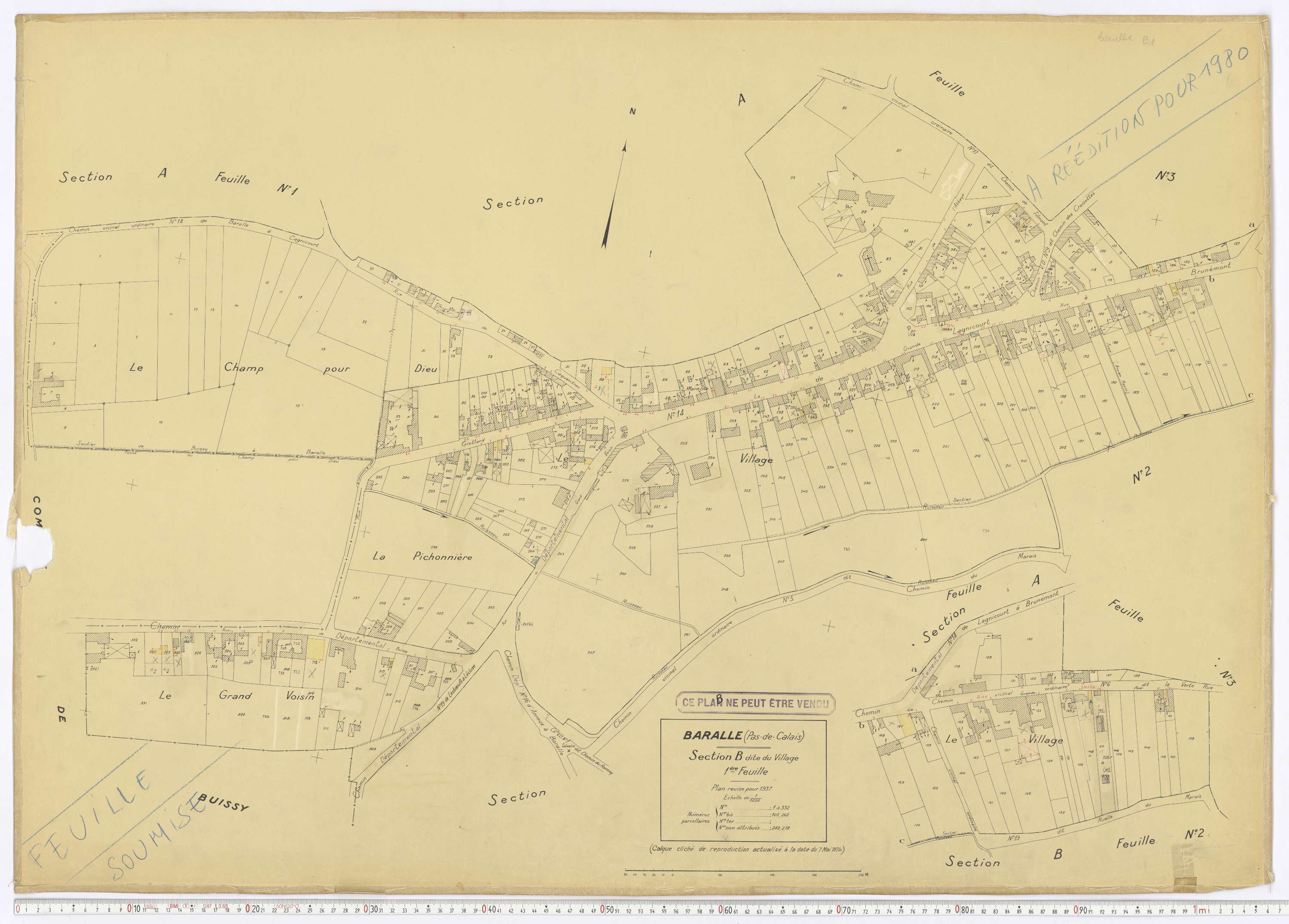 Baralle - Section B, feuille 1.