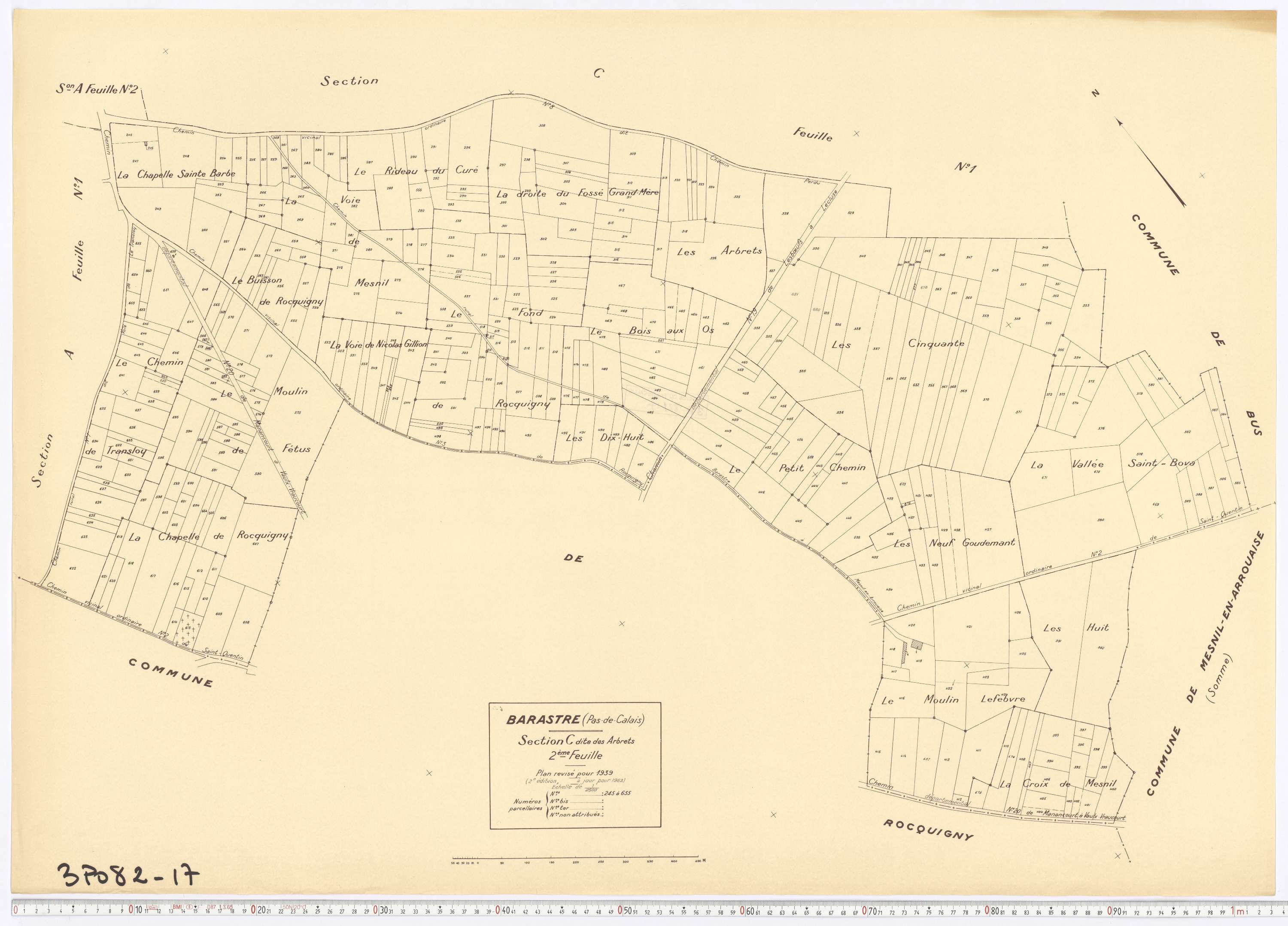 Barastre - Section C, feuille 2.