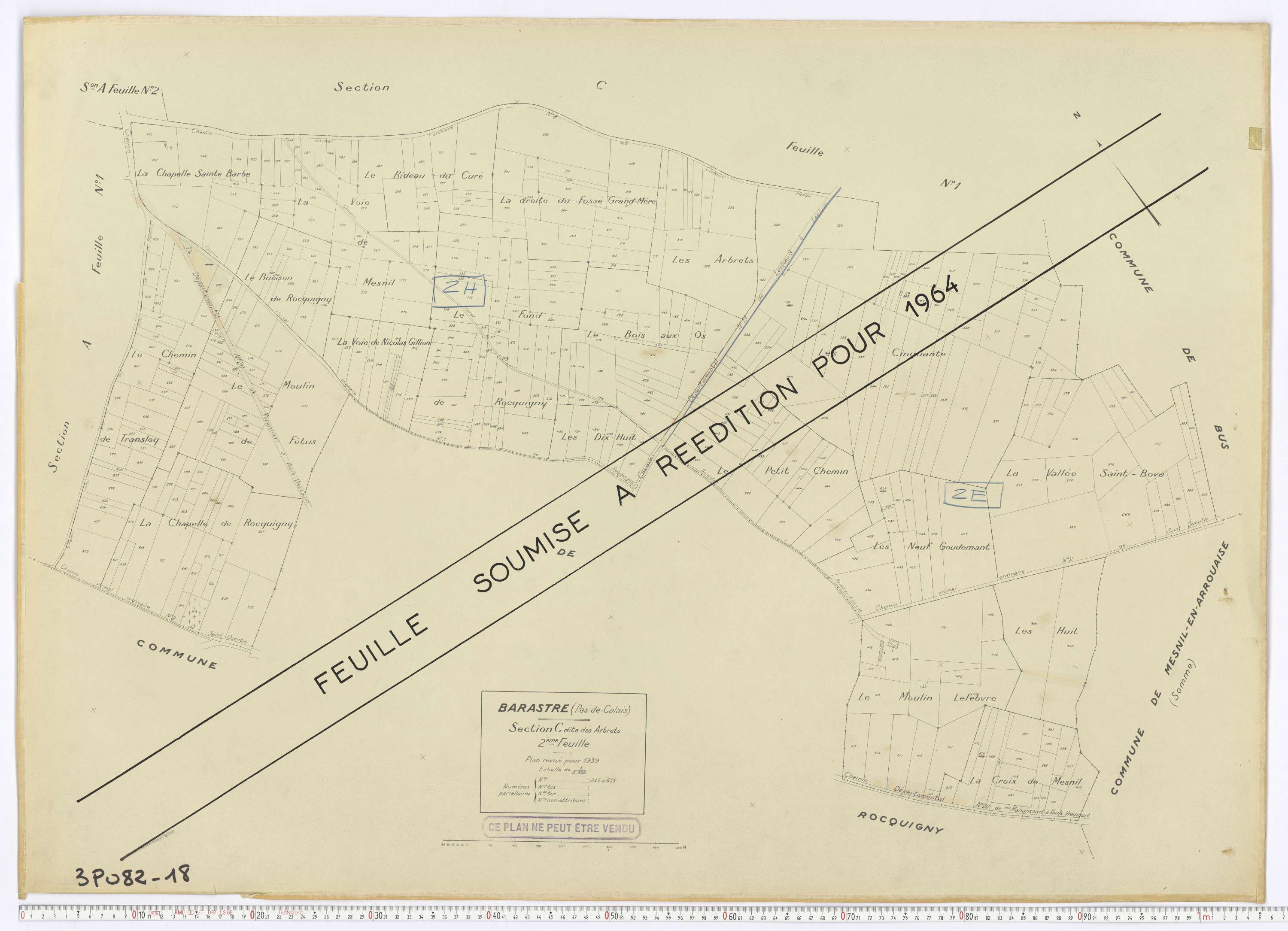 Barastre - Section C, feuille 2.
