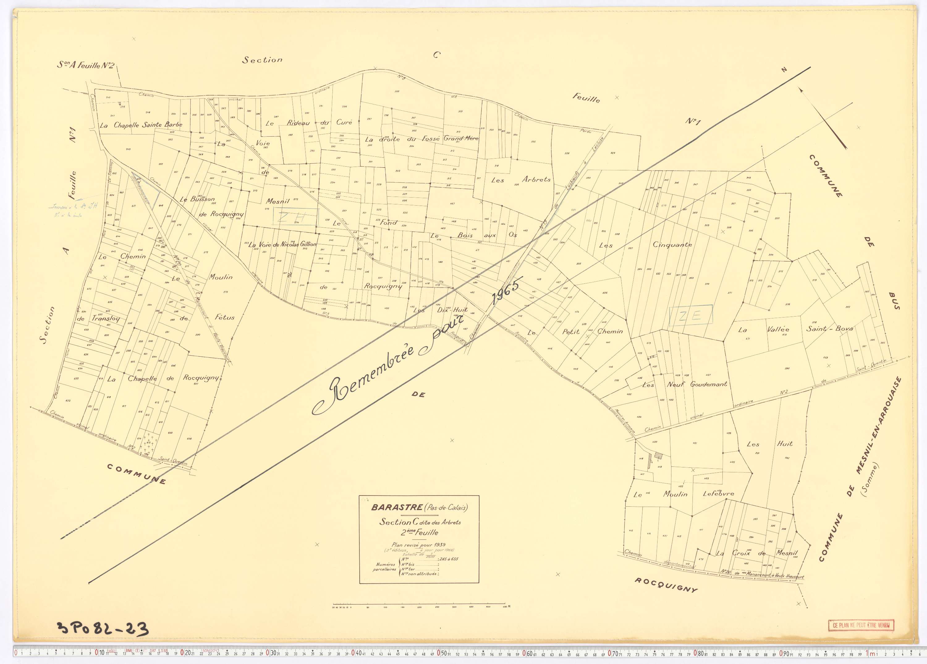 Barastre - Section C, feuille 2.