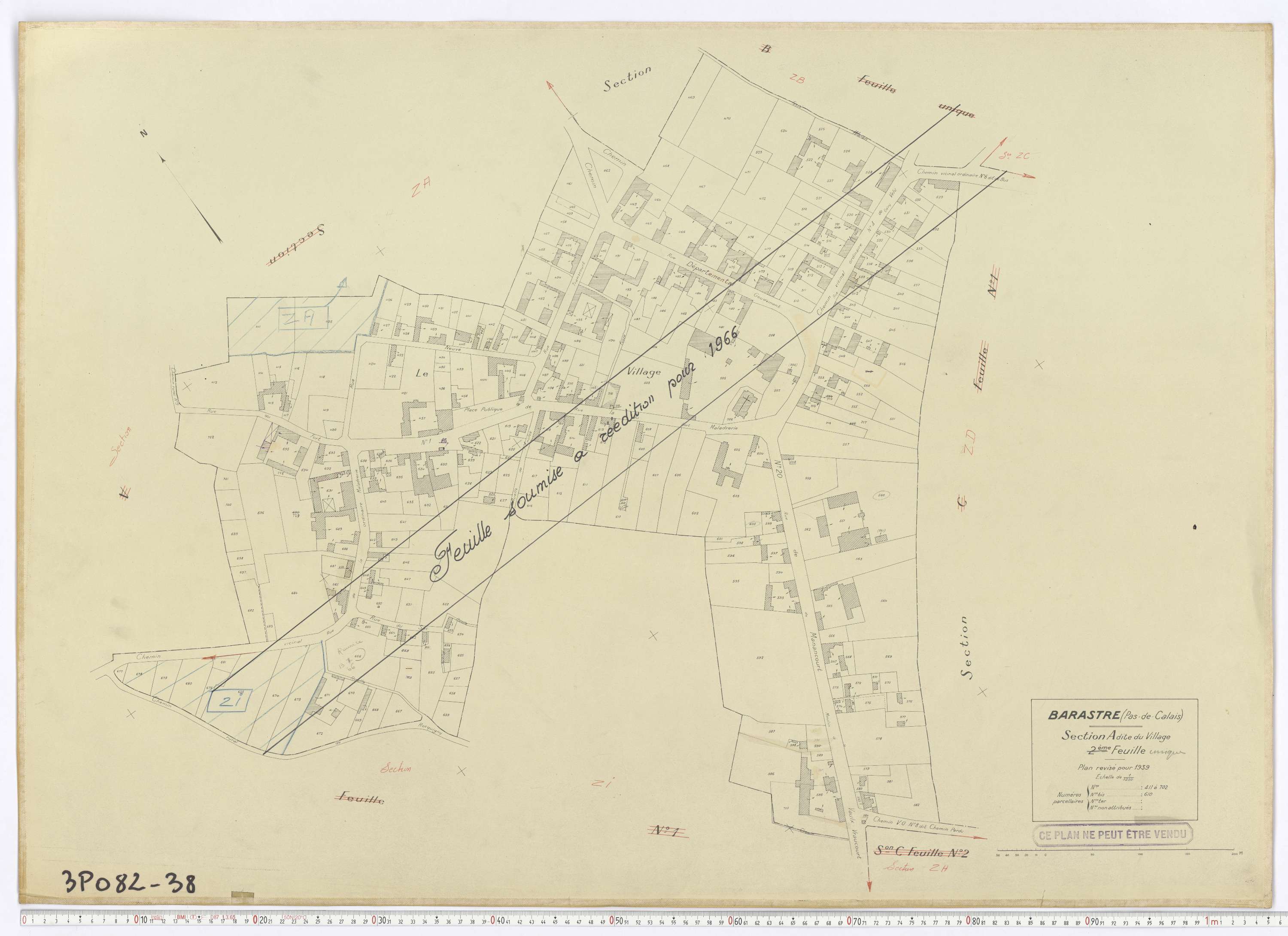 Barastre - Section A, feuille 2.