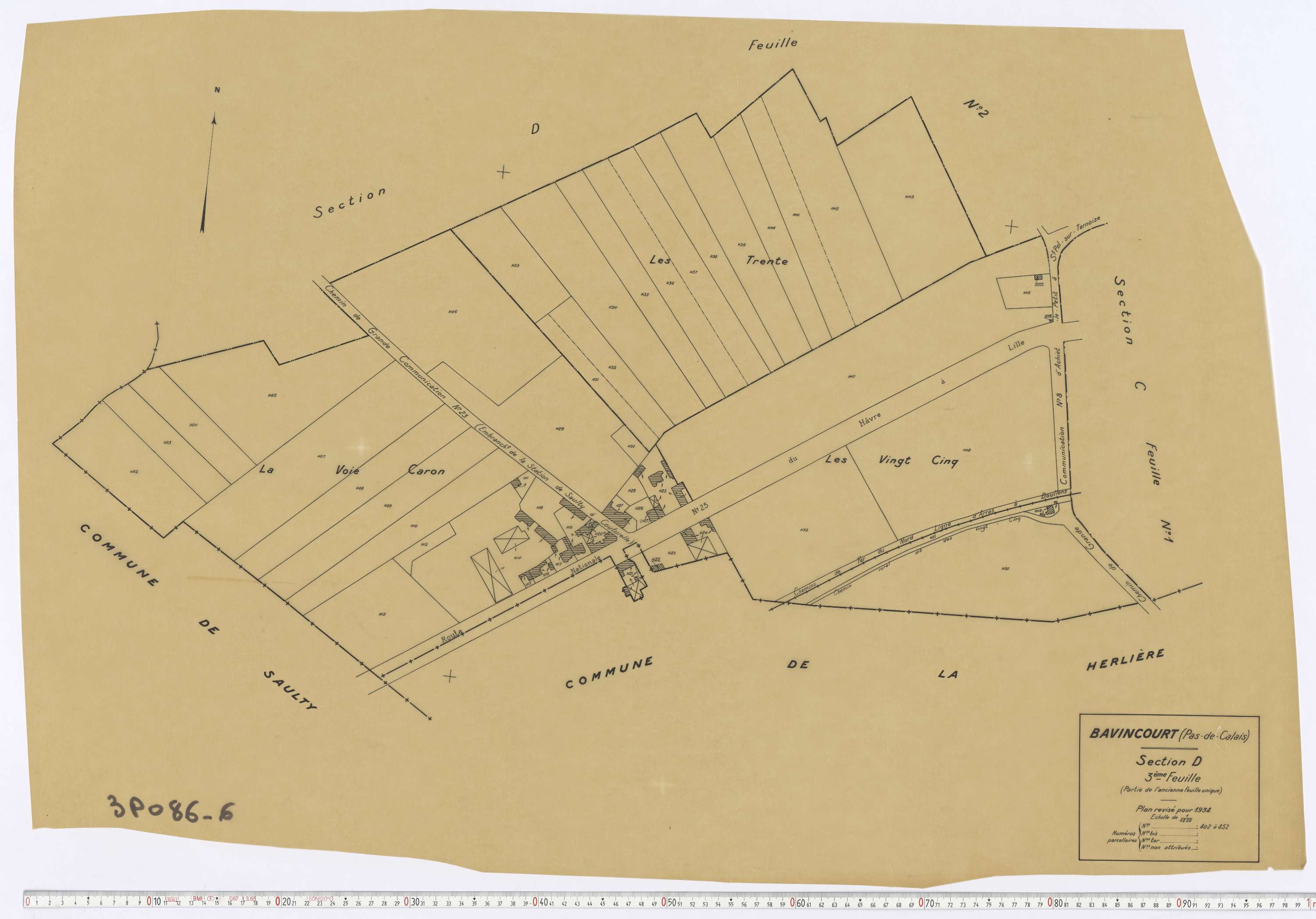 Bavincourt - Section D, feuille 3.