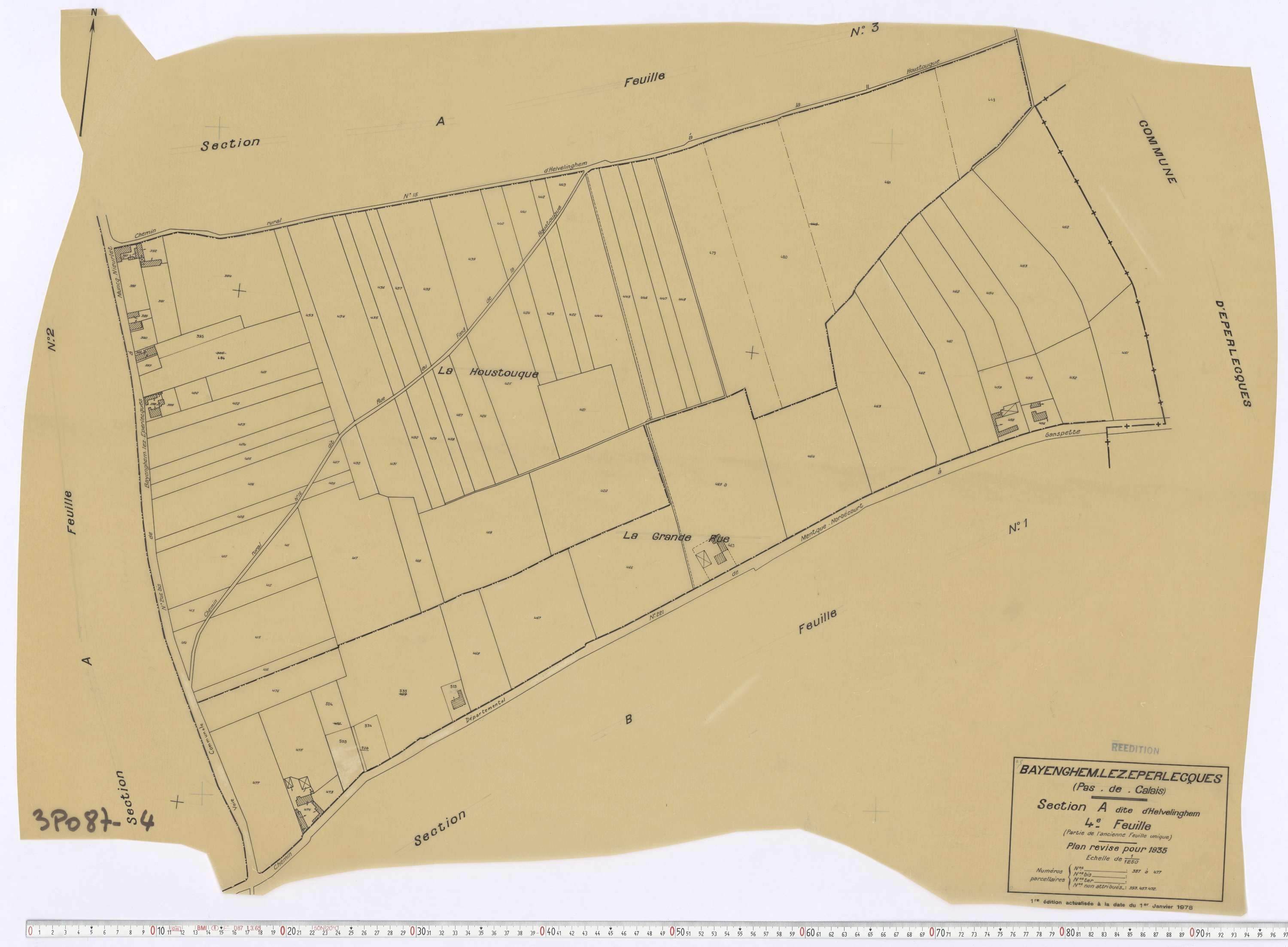 Bayenghem-lès-Éperlecques - Section A, feuille 4.