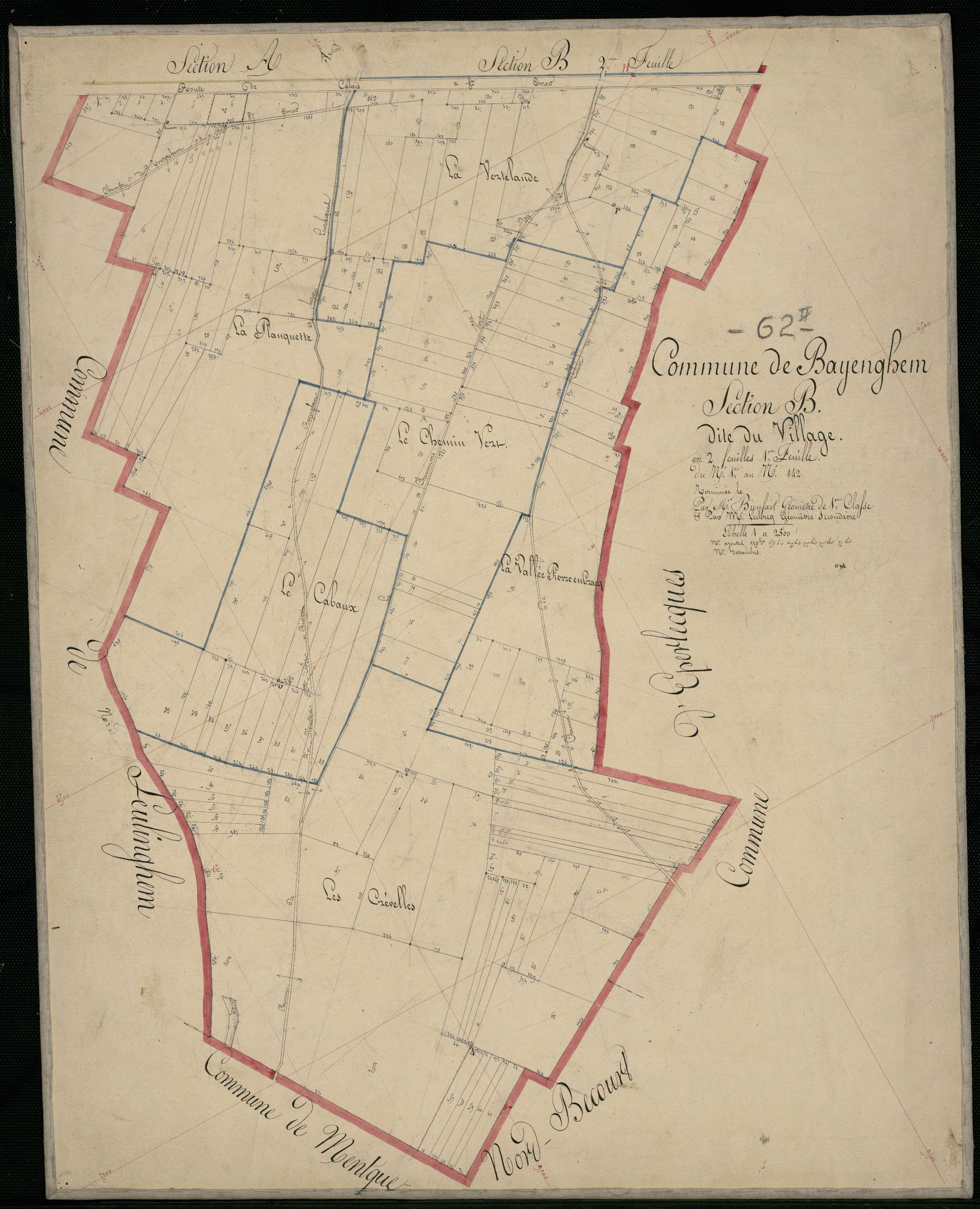 Bayenghem-lès-Éperlecques - Section B, 1re feuille