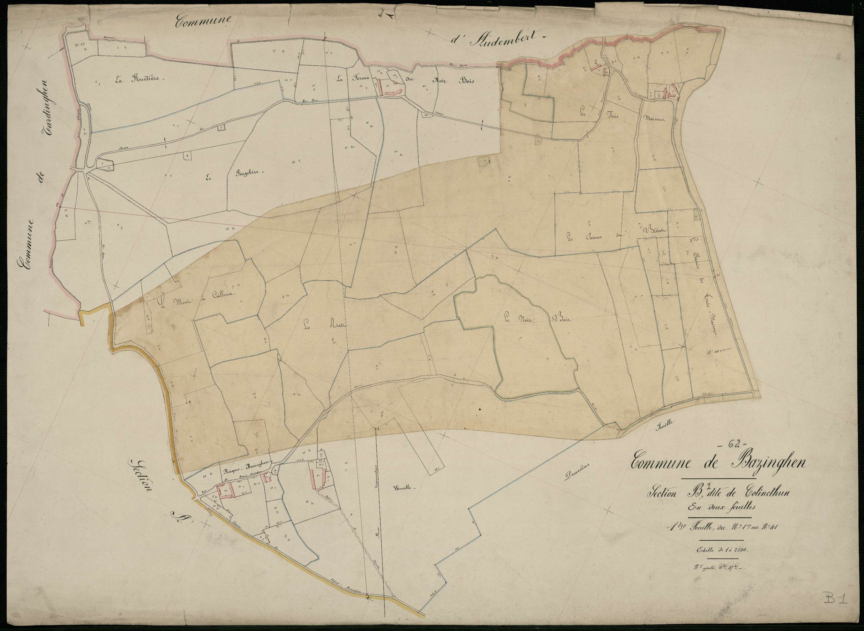 Bazinghen - Section B, 1re feuille