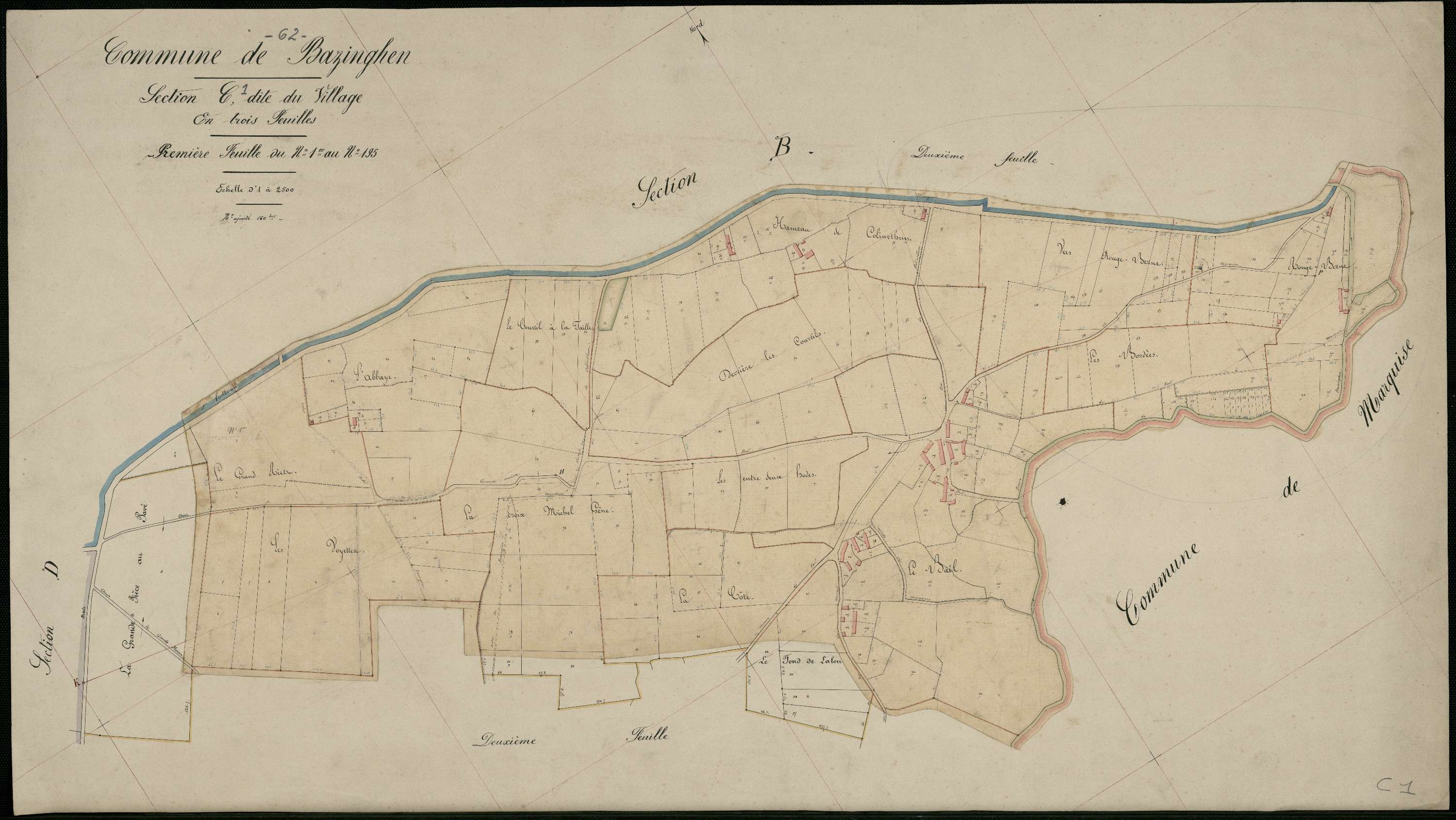 Bazinghen - Section C, 1re feuille