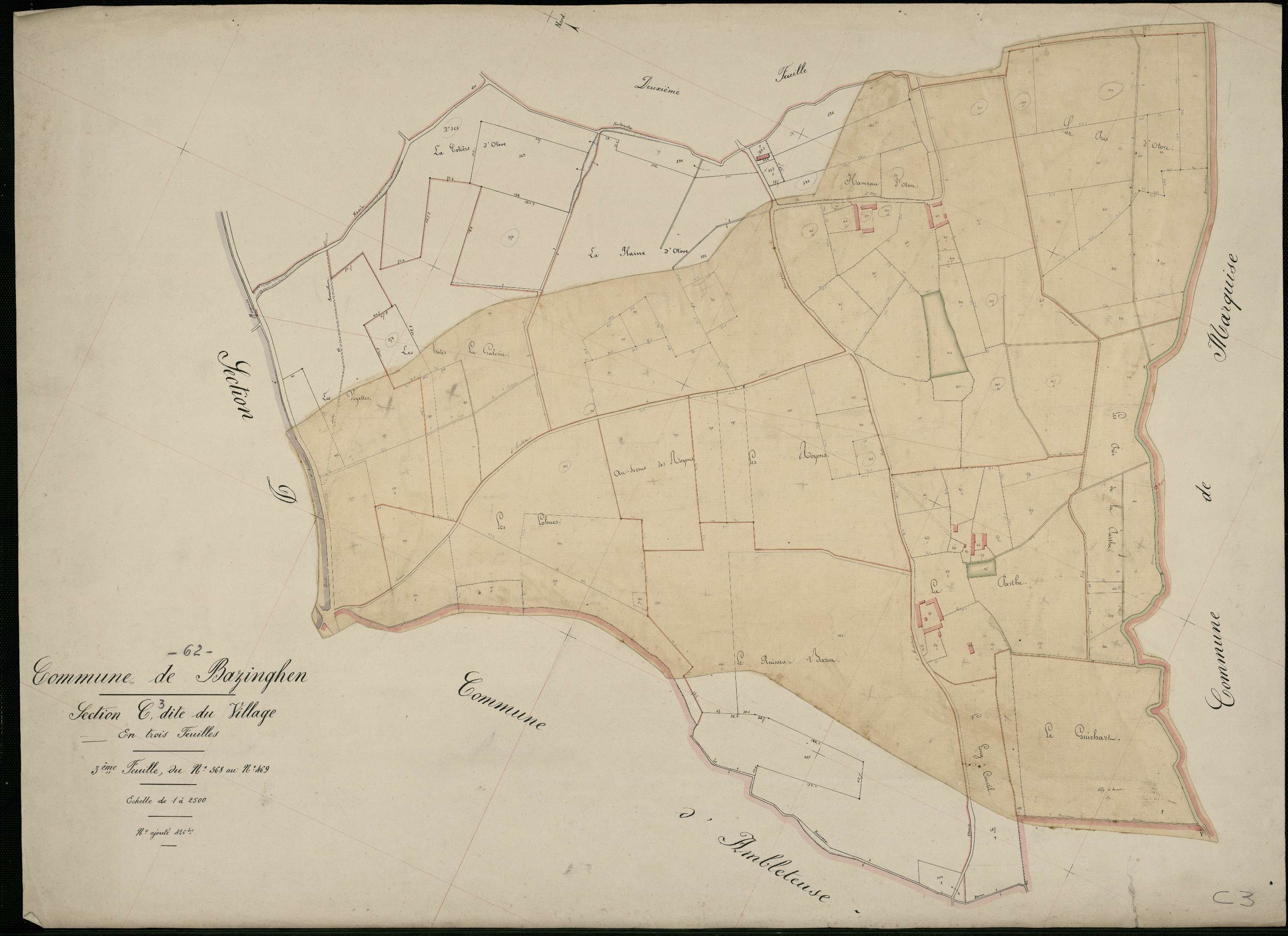 Bazinghen - Section C, 3e feuille