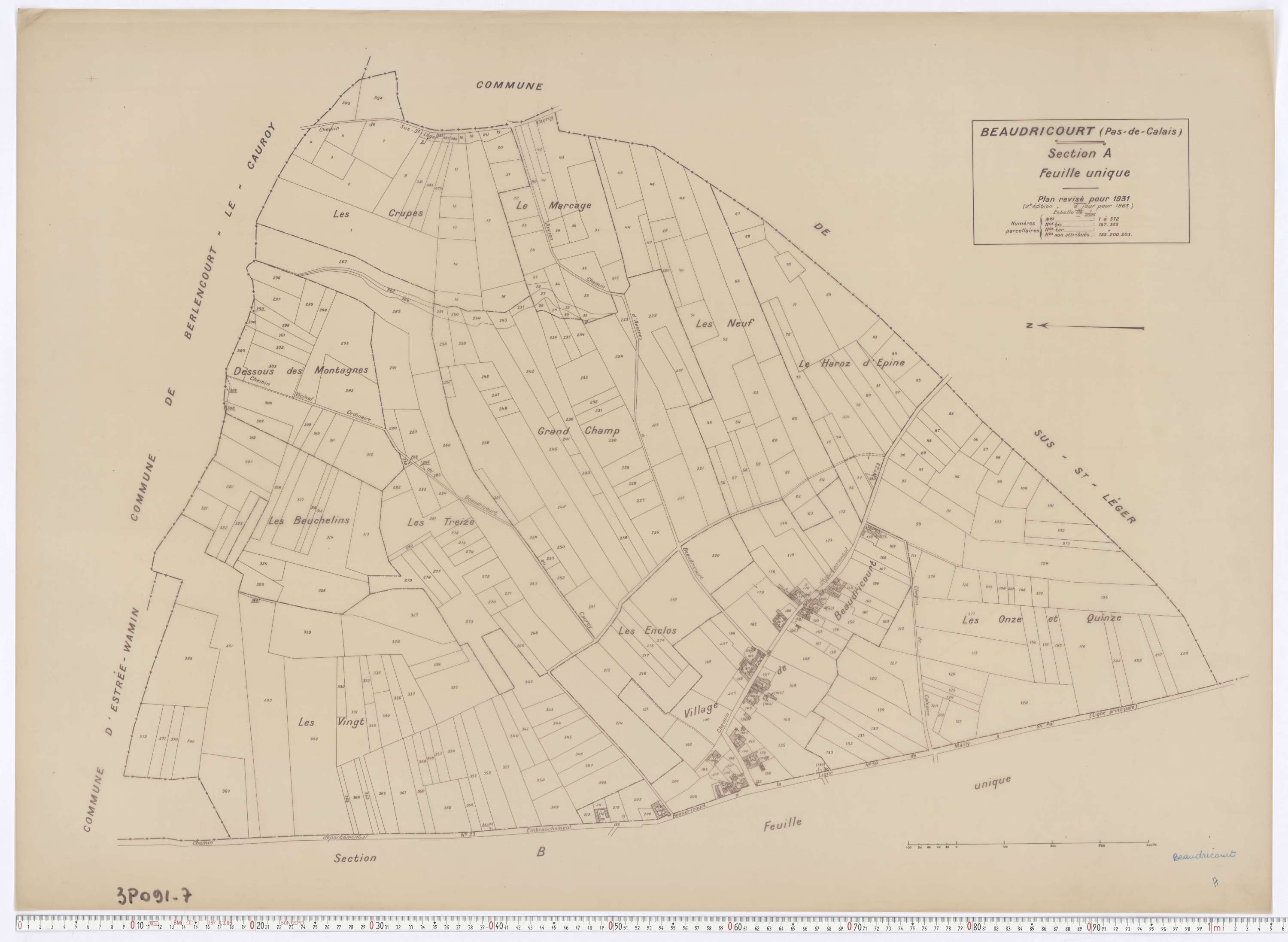 Beaudricourt - Section A.