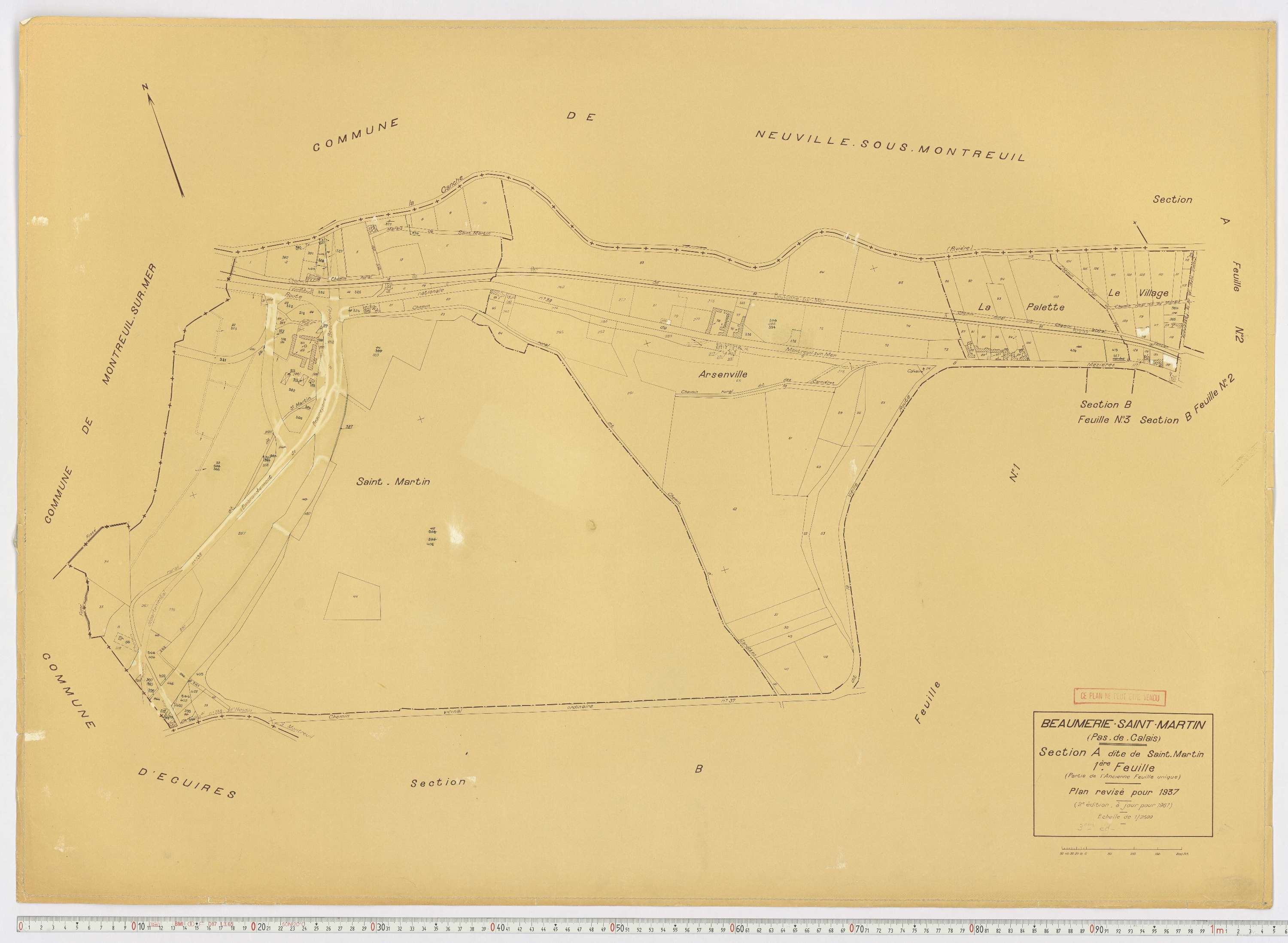 Beaumerie-Saint-Martin - Section A, feuille 1.