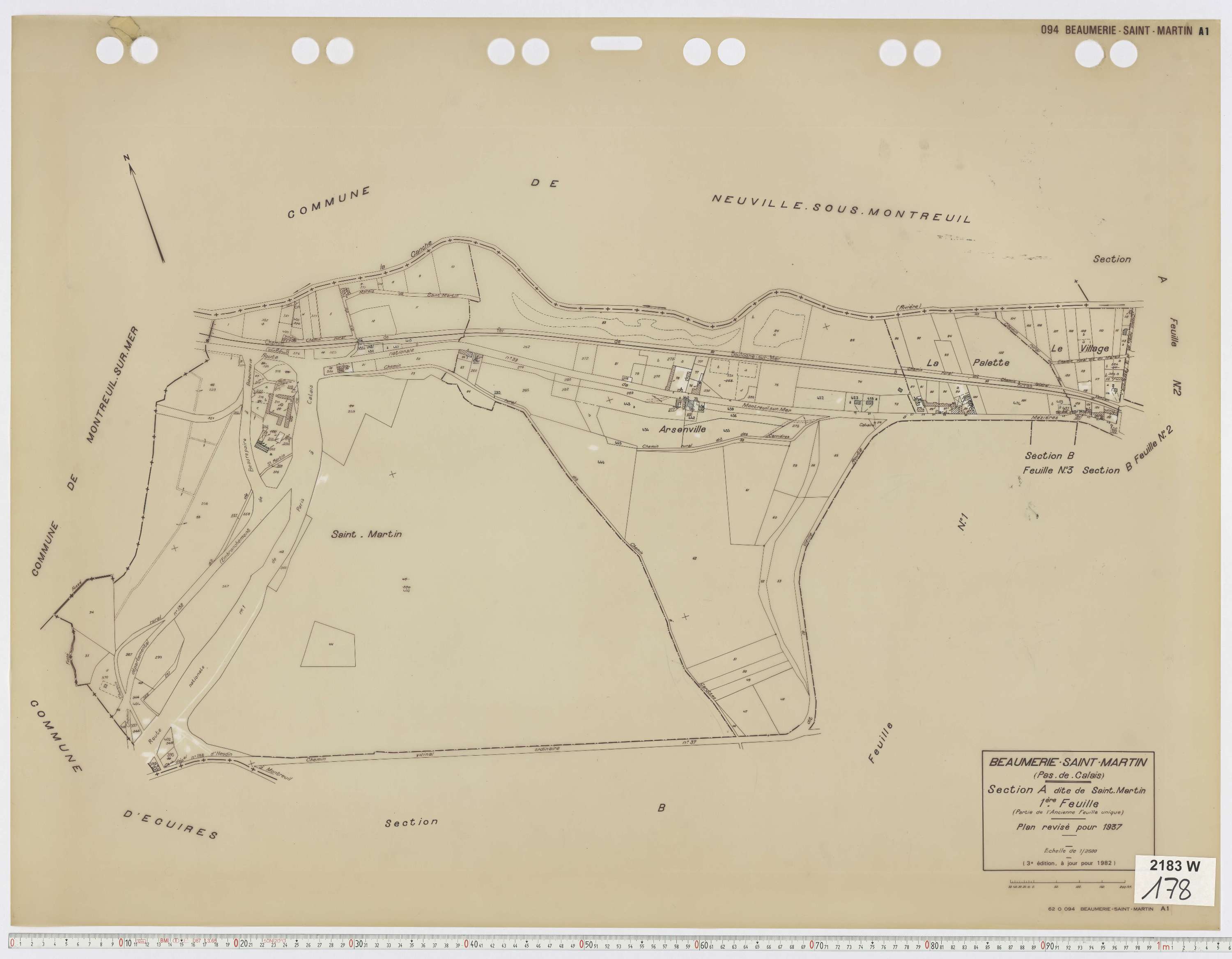 Beaumerie-Saint-Martin - Section A, feuille 1.