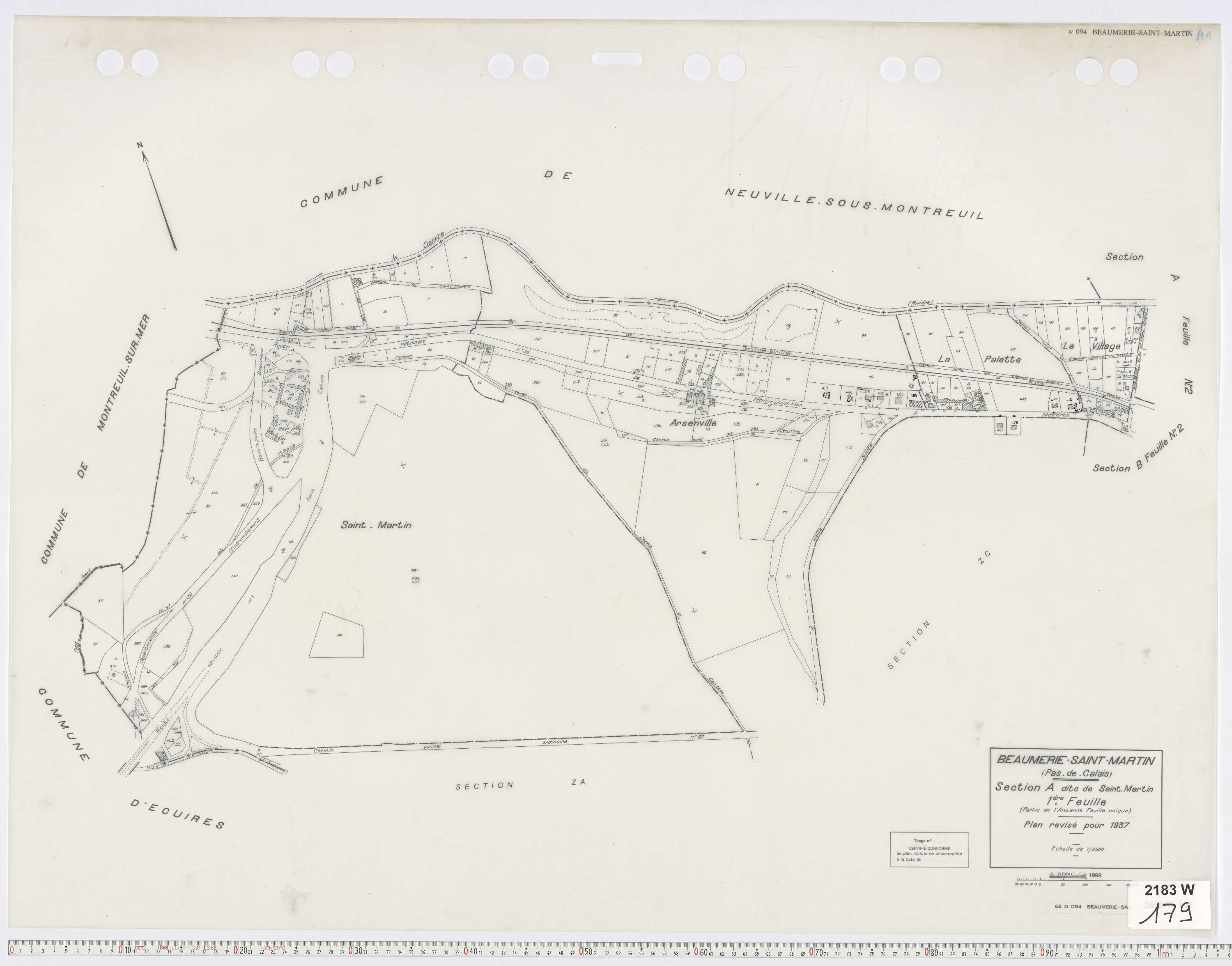 Beaumerie-Saint-Martin - Section A, feuille 1.