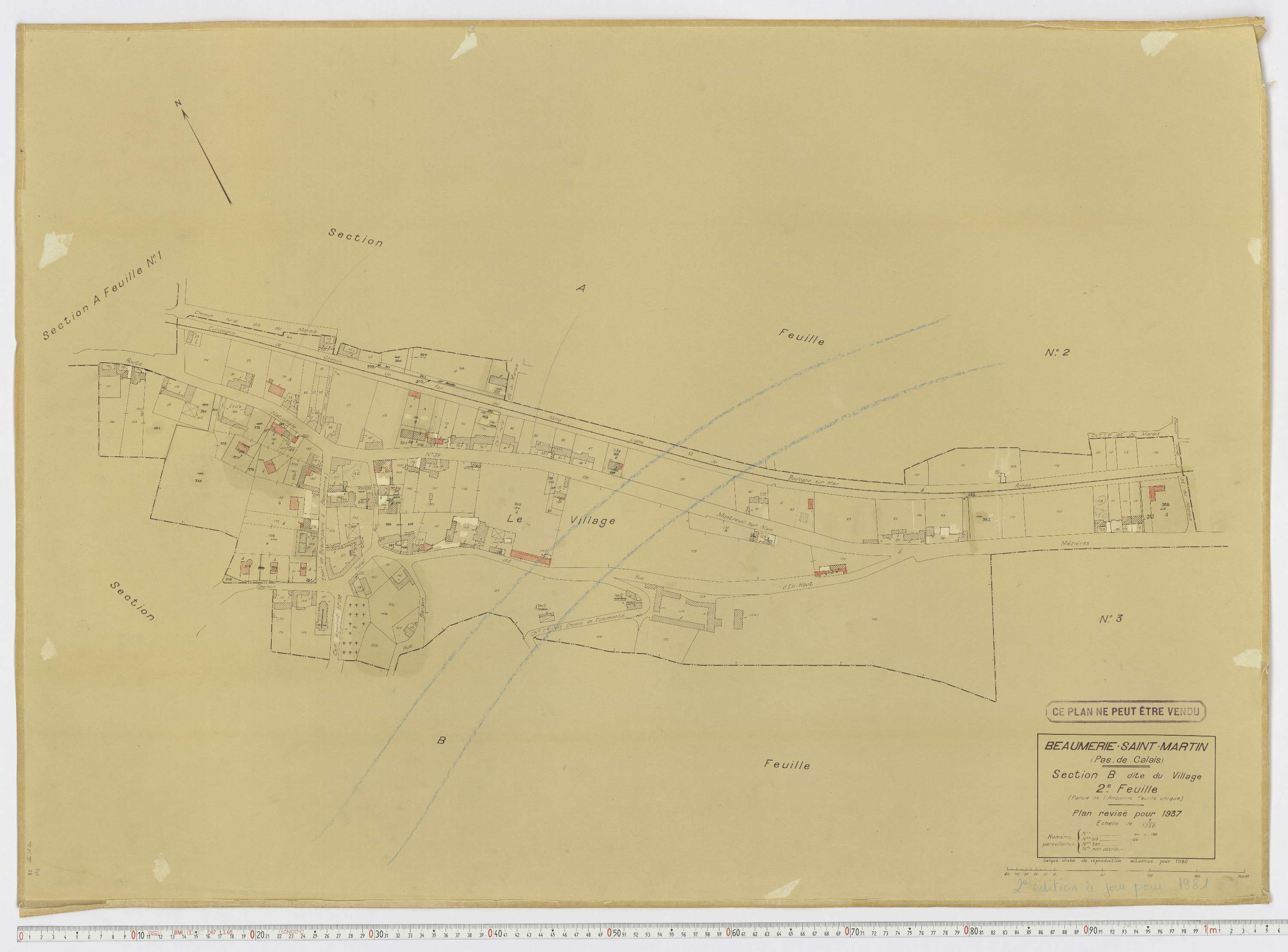 Beaumerie-Saint-Martin - Section B, feuille 2.