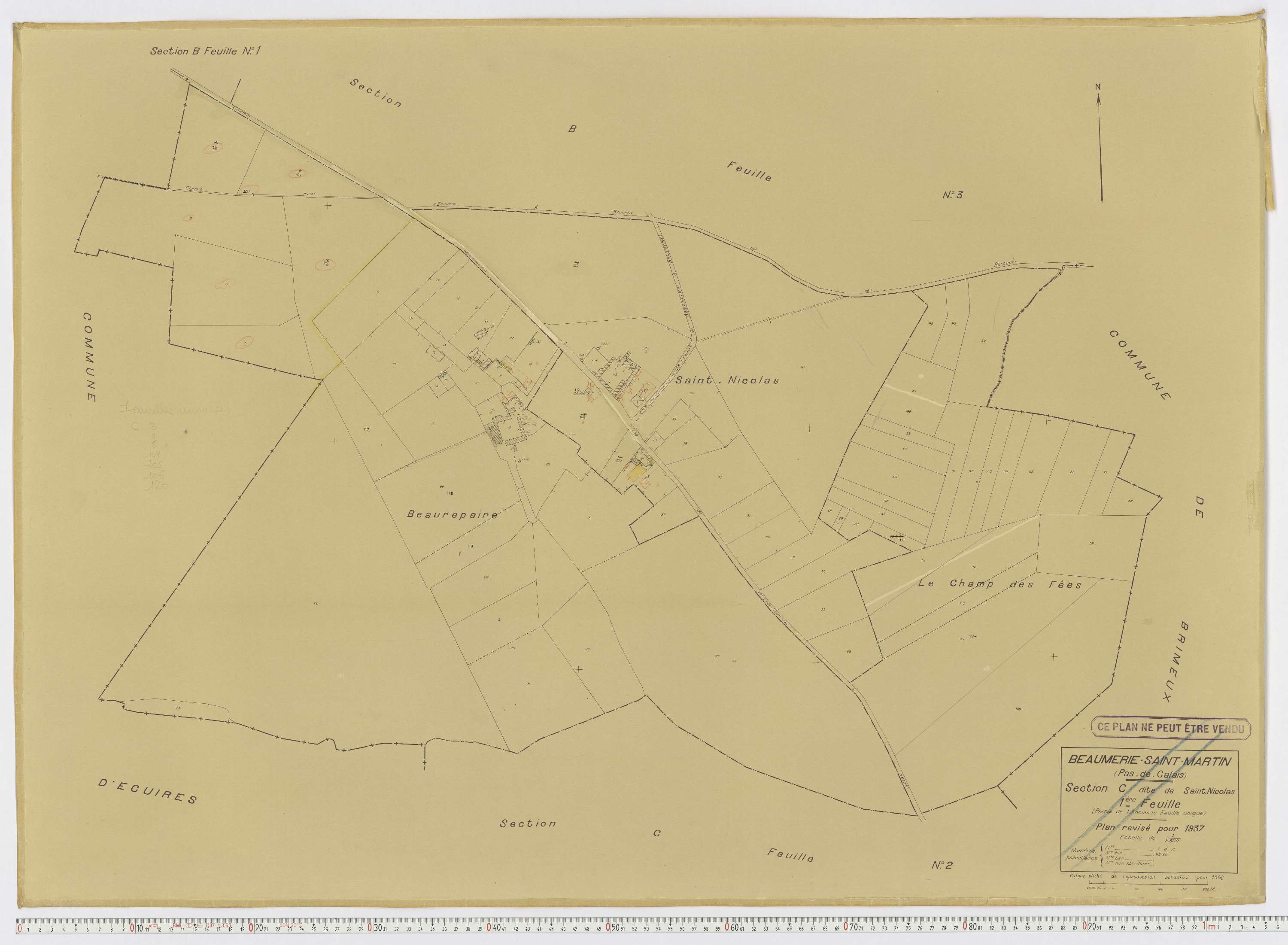 Beaumerie-Saint-Martin - Section C, feuille 1.