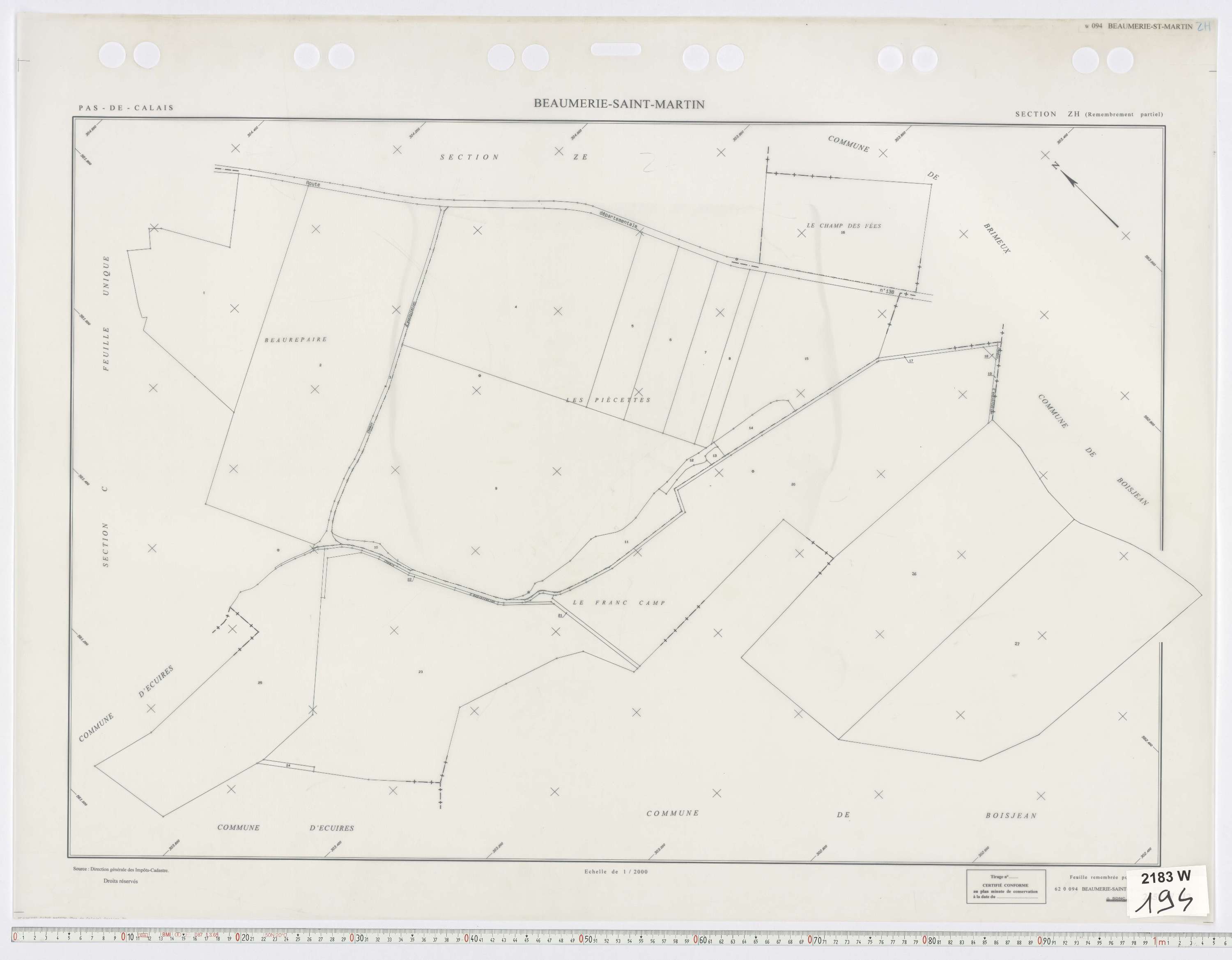 Beaumerie-Saint-Martin - Section ZH.