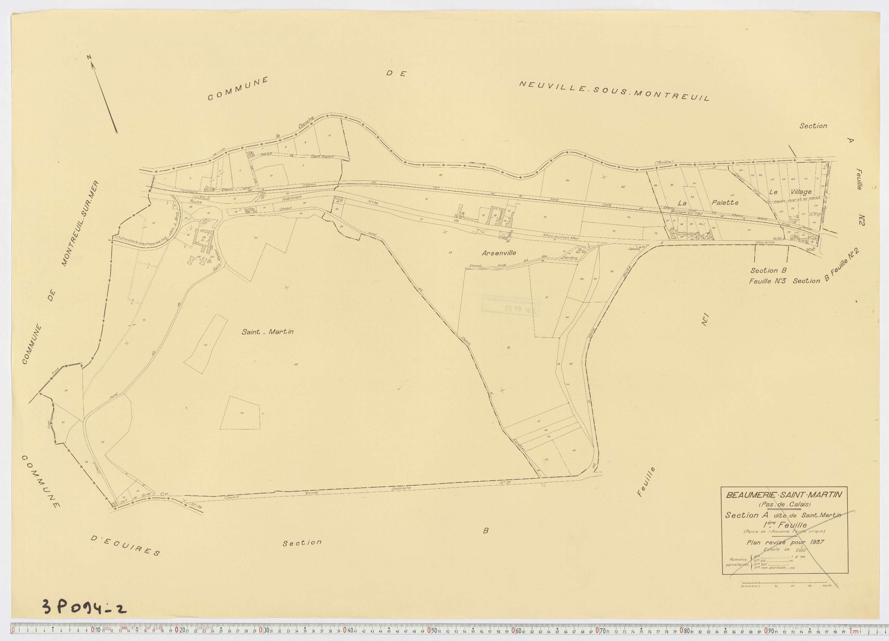 Beaumerie-Saint-Martin - Section A, feuille 1.