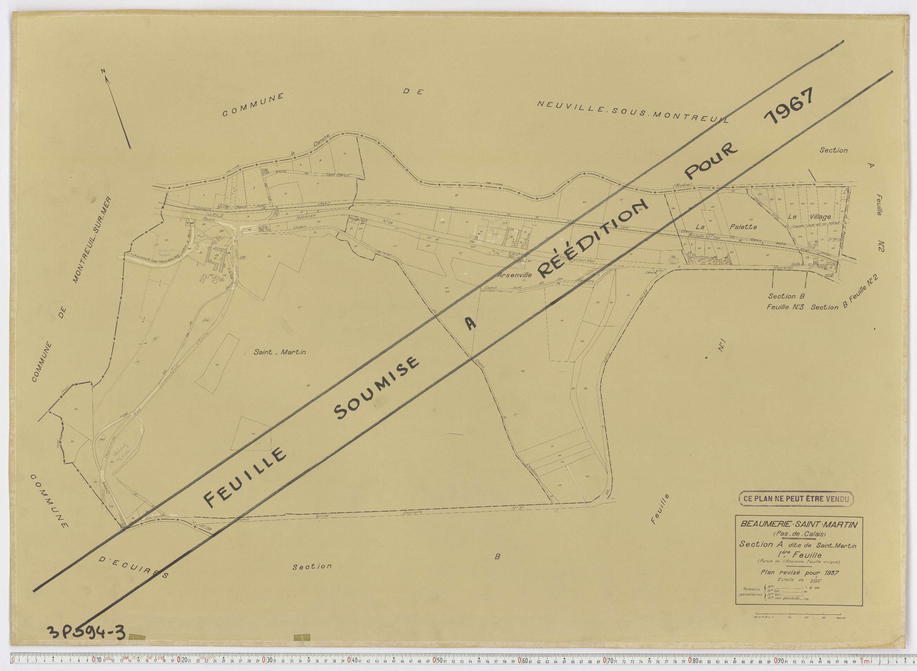 Beaumerie-Saint-Martin - Section A, feuille 1.
