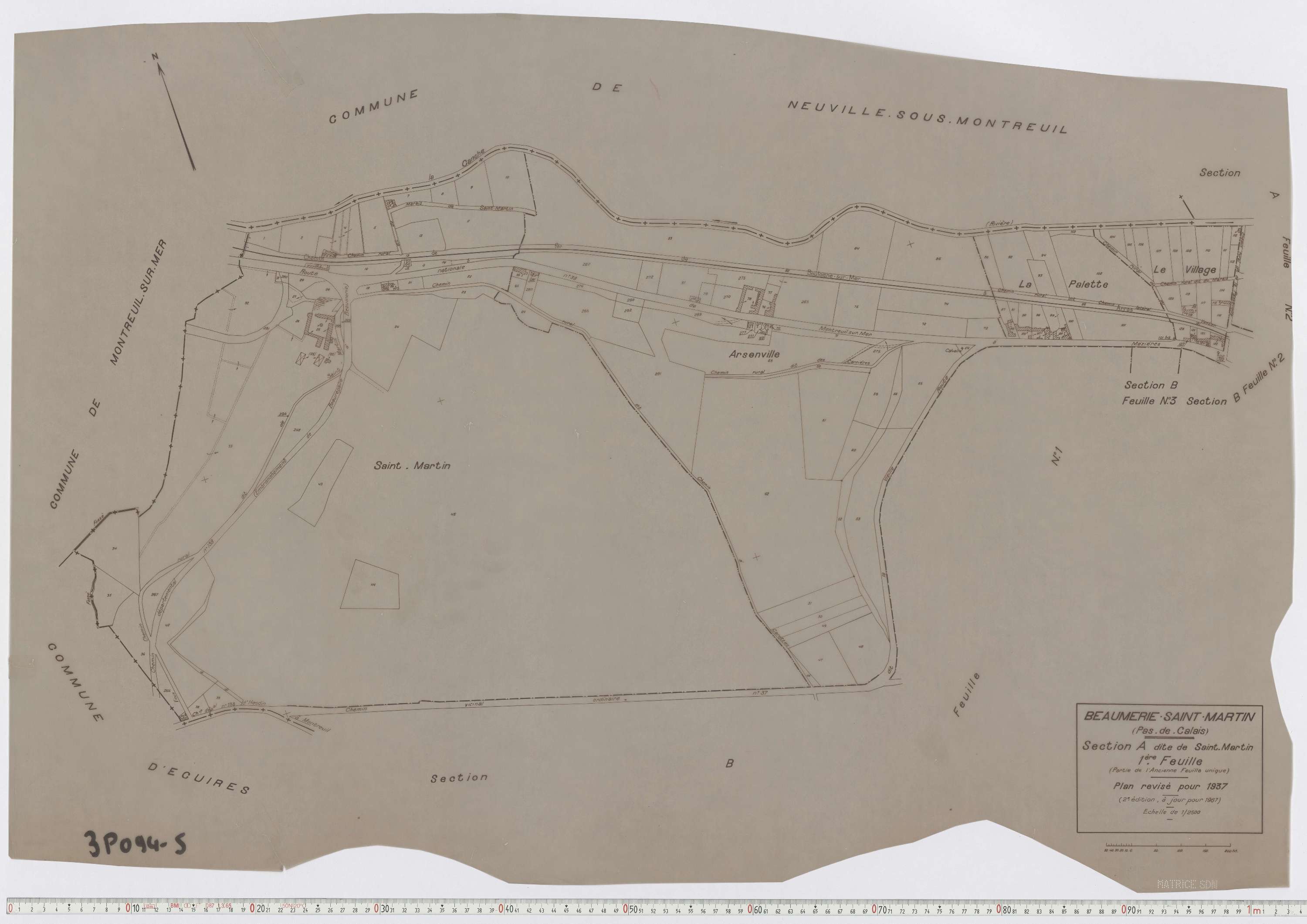 Beaumerie-Saint-Martin - Section A, feuille 1.