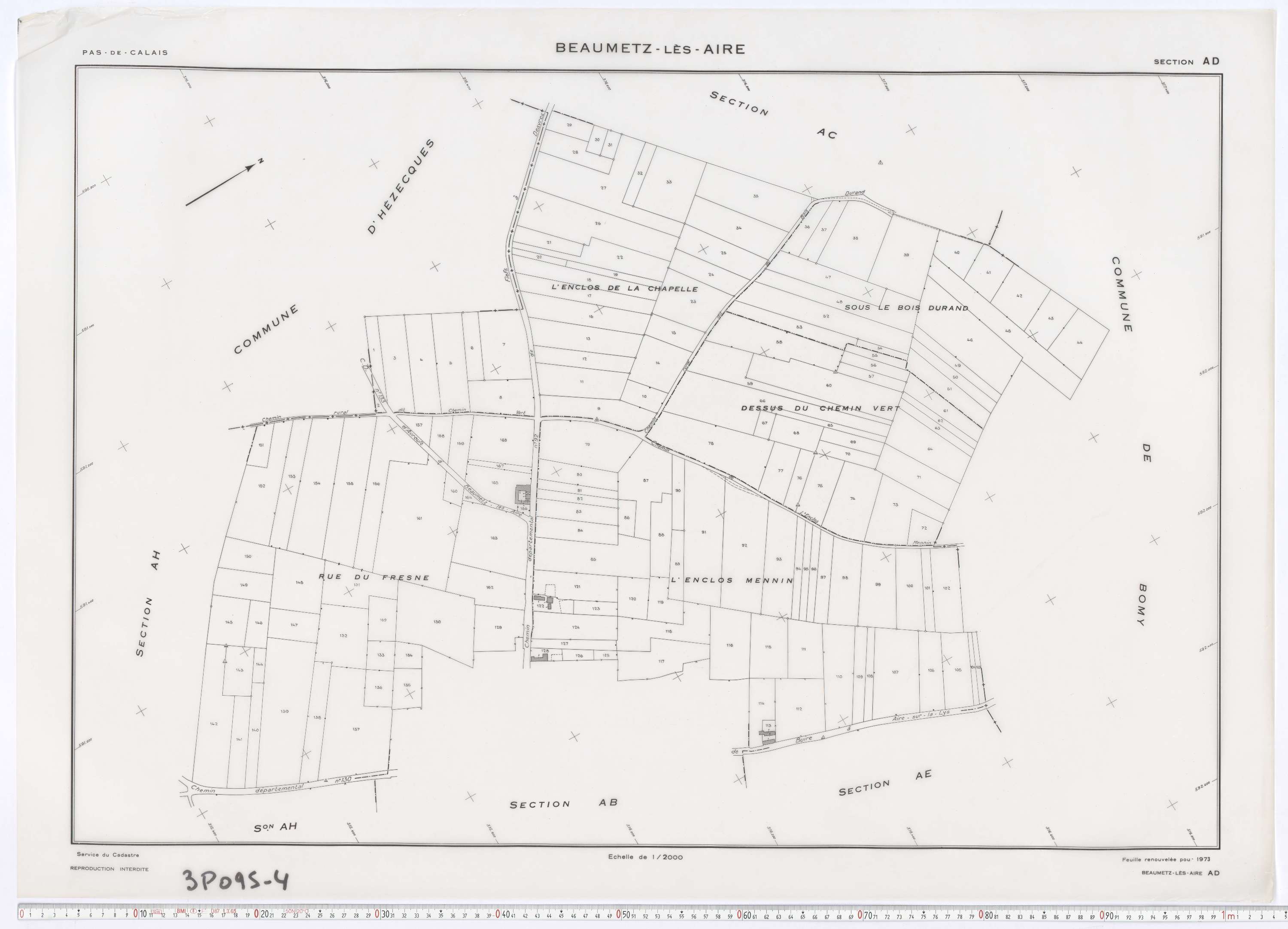 Beaumetz-lès-Aire - Section AD.