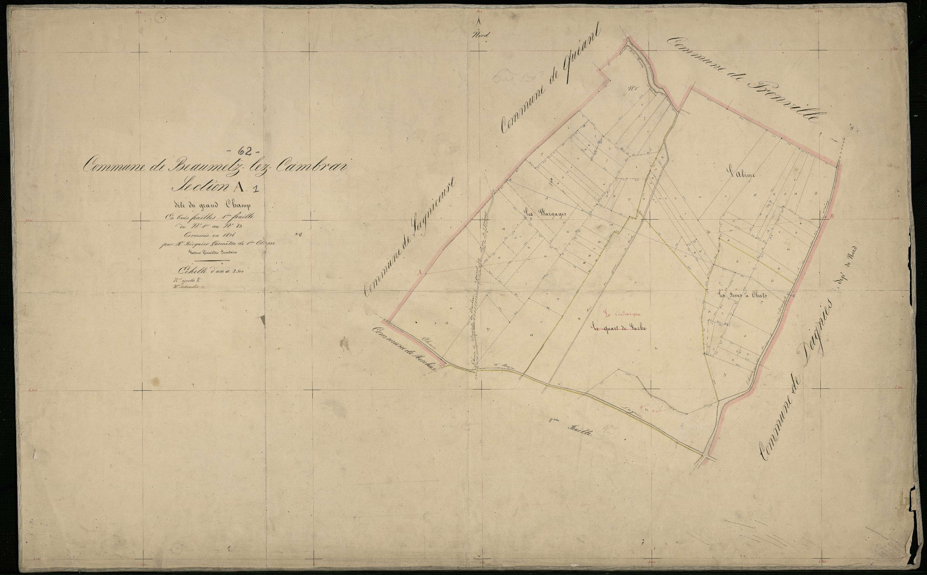 Beaumetz-lès-Cambrai - Section A, 1re feuille