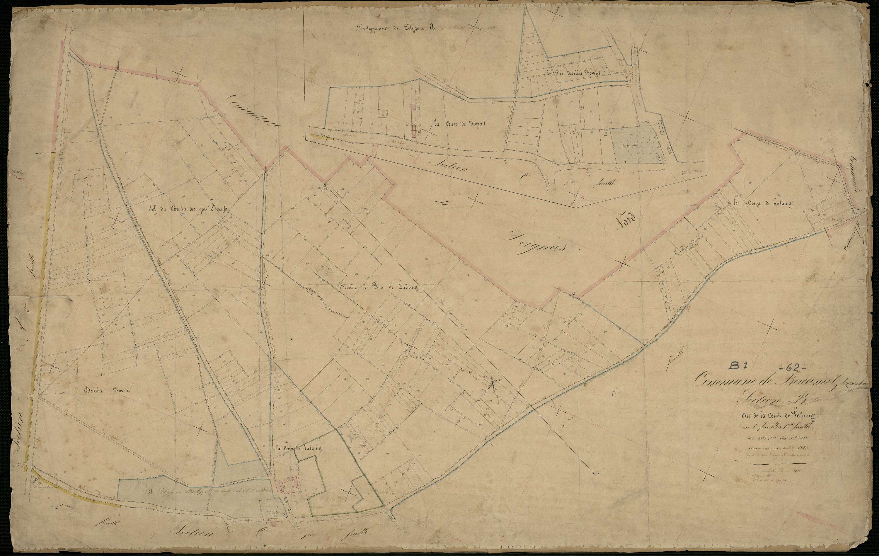 Beaumetz-lès-Cambrai - Section B, 1re feuille
