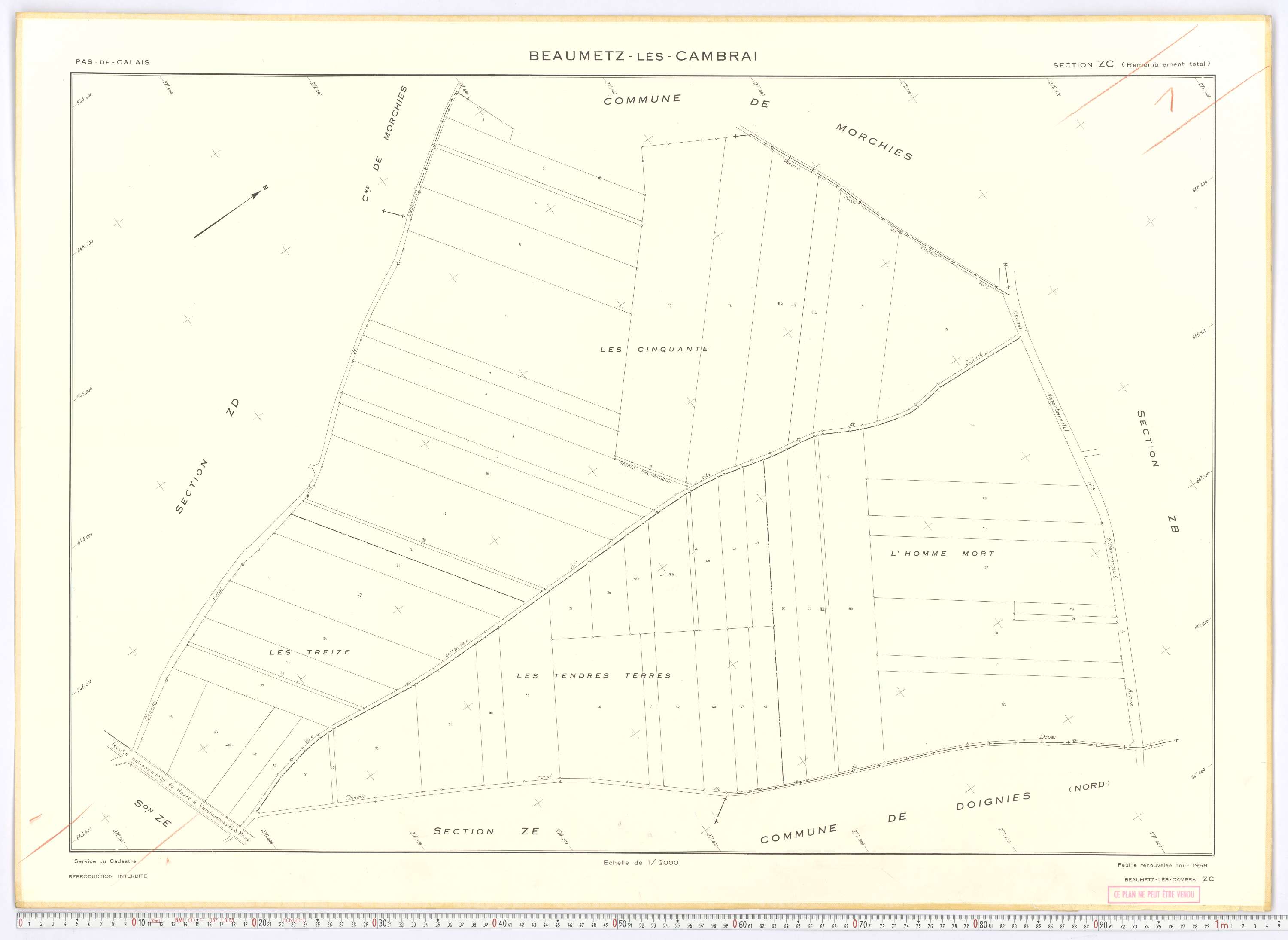 Beaumetz-lès-Cambrai - Section ZC.