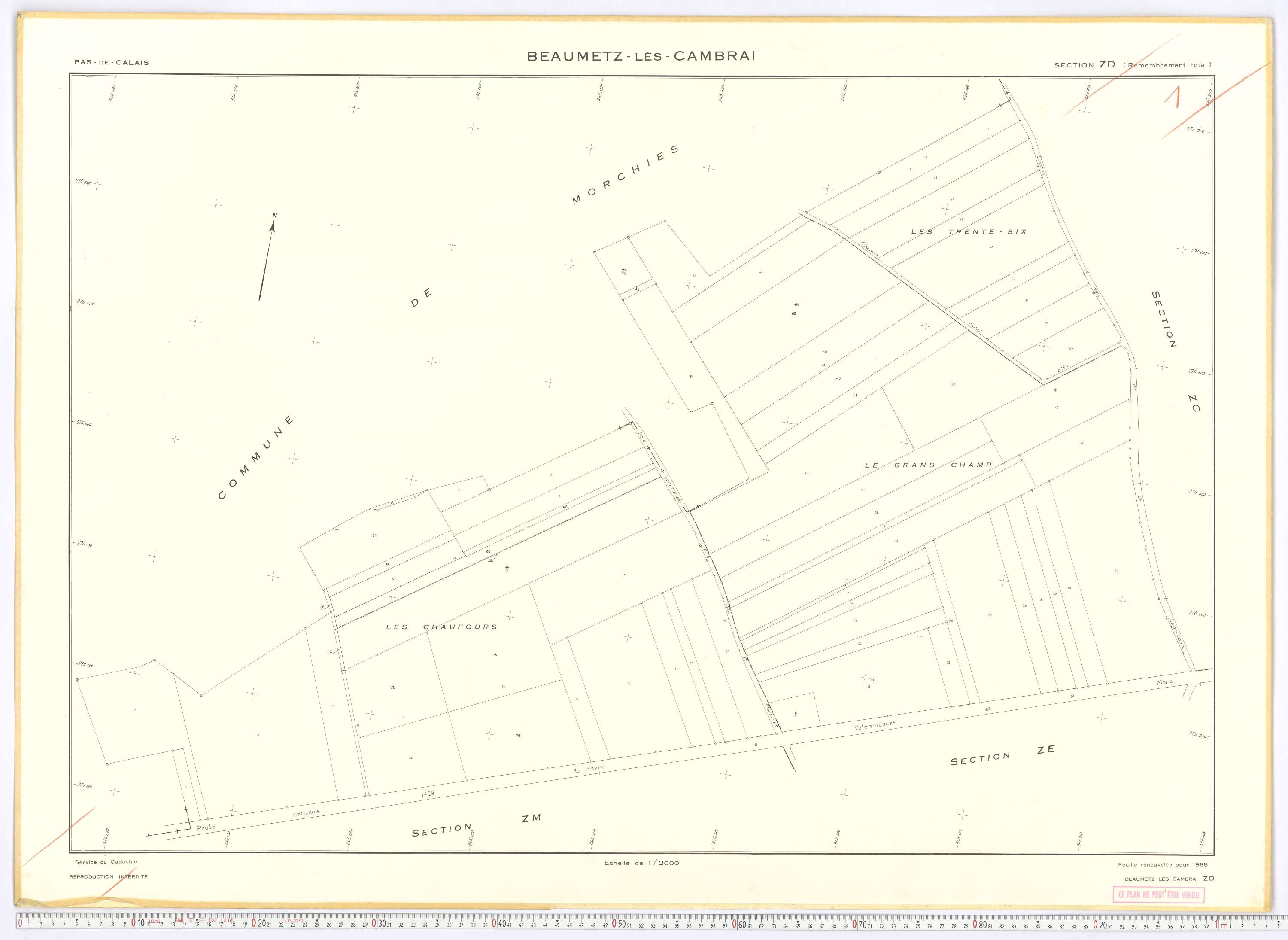 Beaumetz-lès-Cambrai - Section ZD.