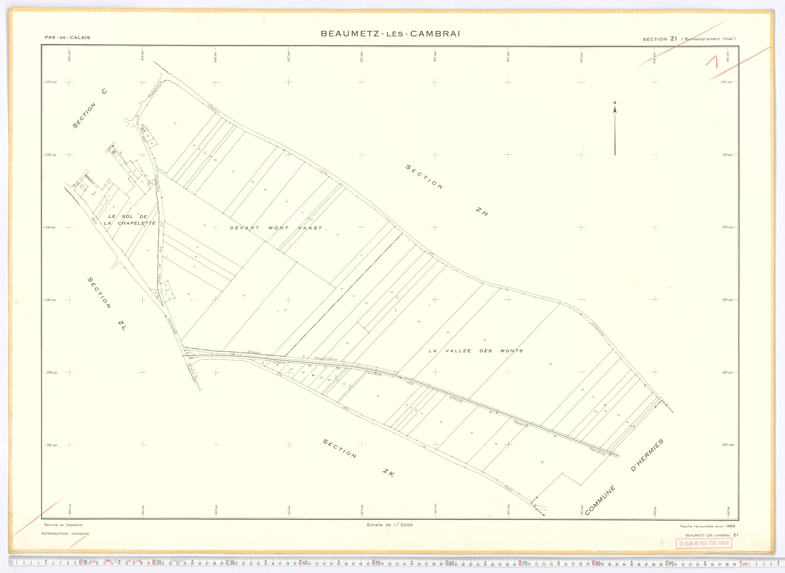 Beaumetz-lès-Cambrai - Section ZI.