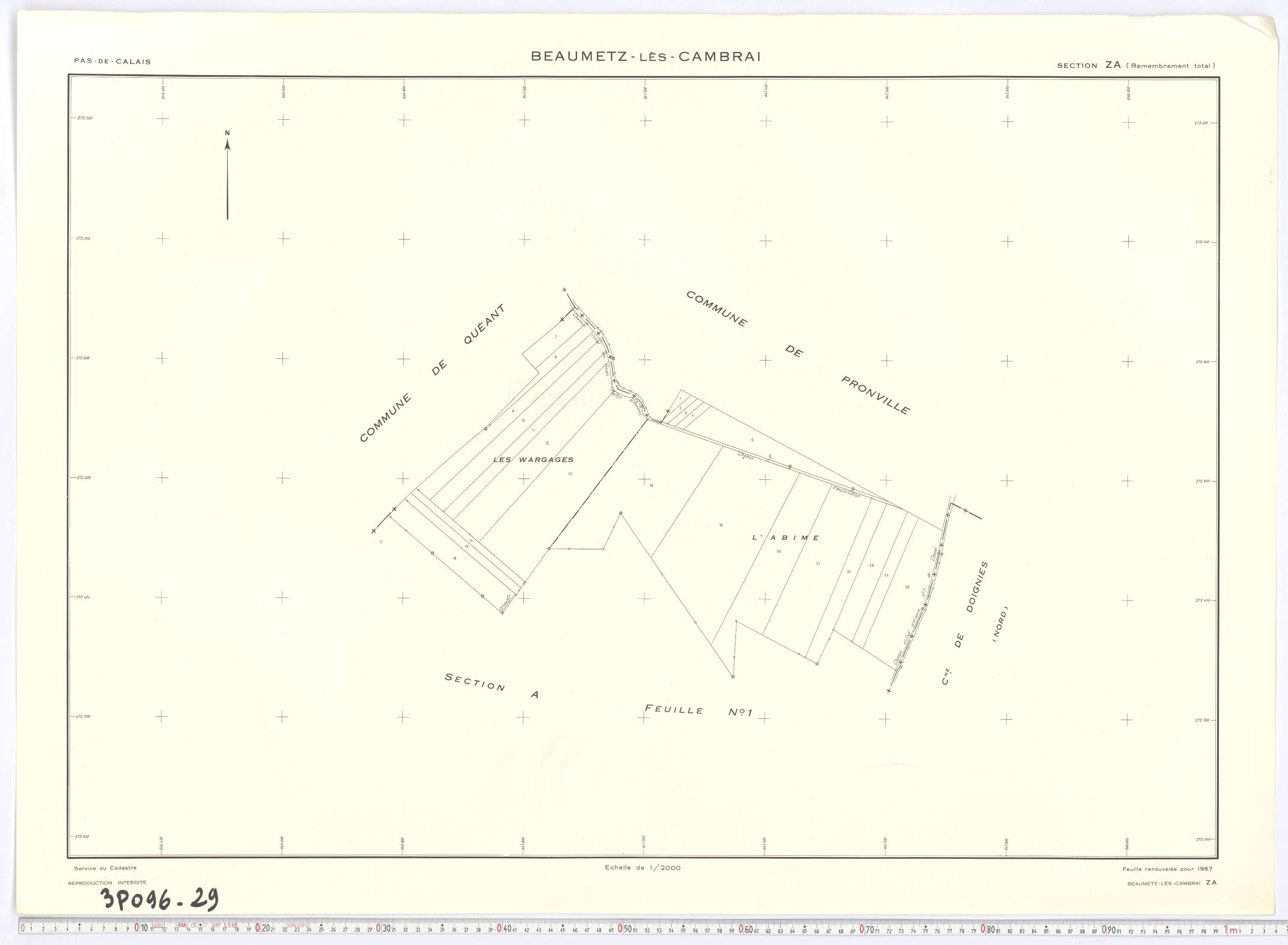 Beaumetz-lès-Cambrai - Section ZA.