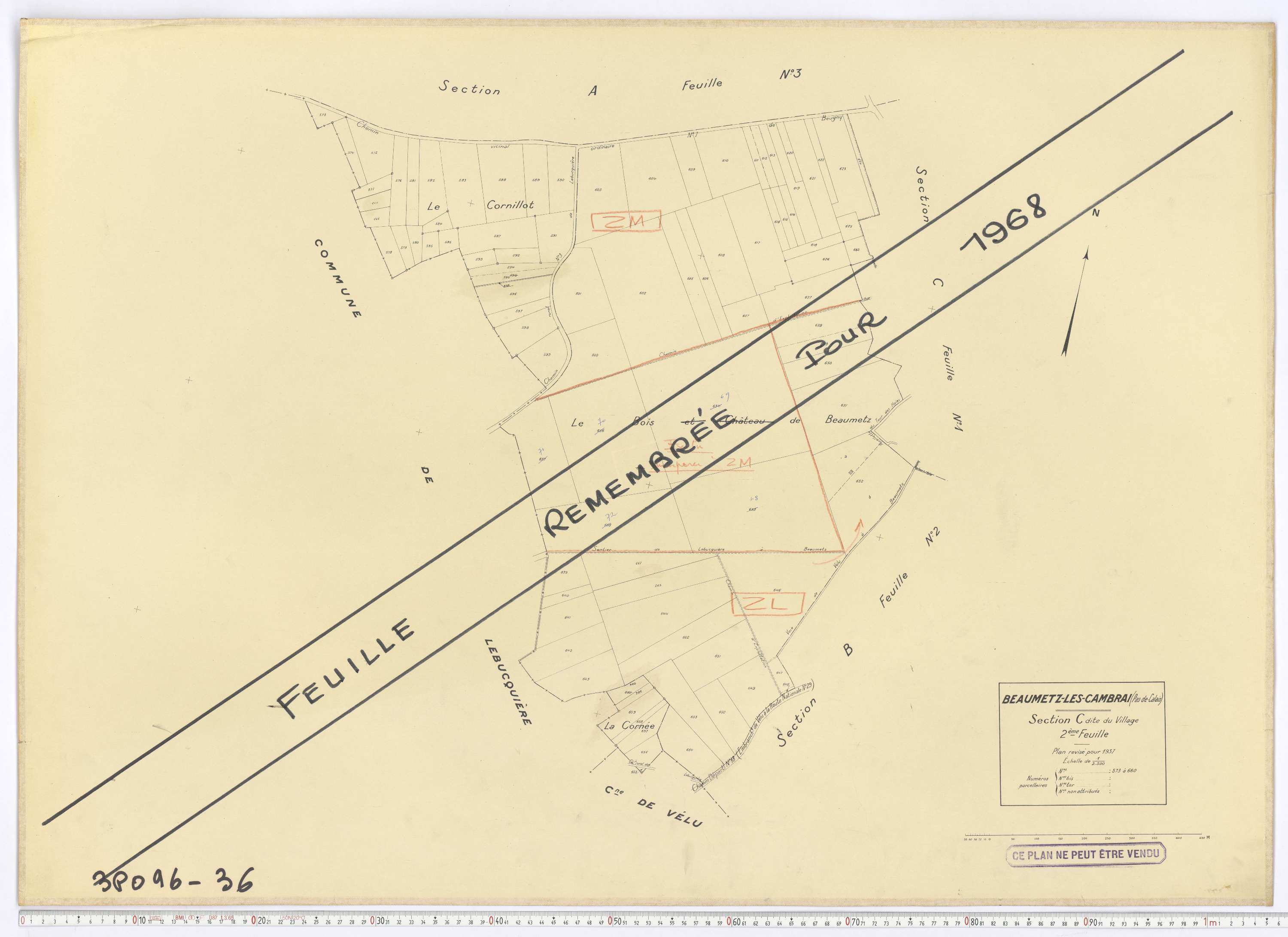 Beaumetz-lès-Cambrai - Section C, feuille 2.