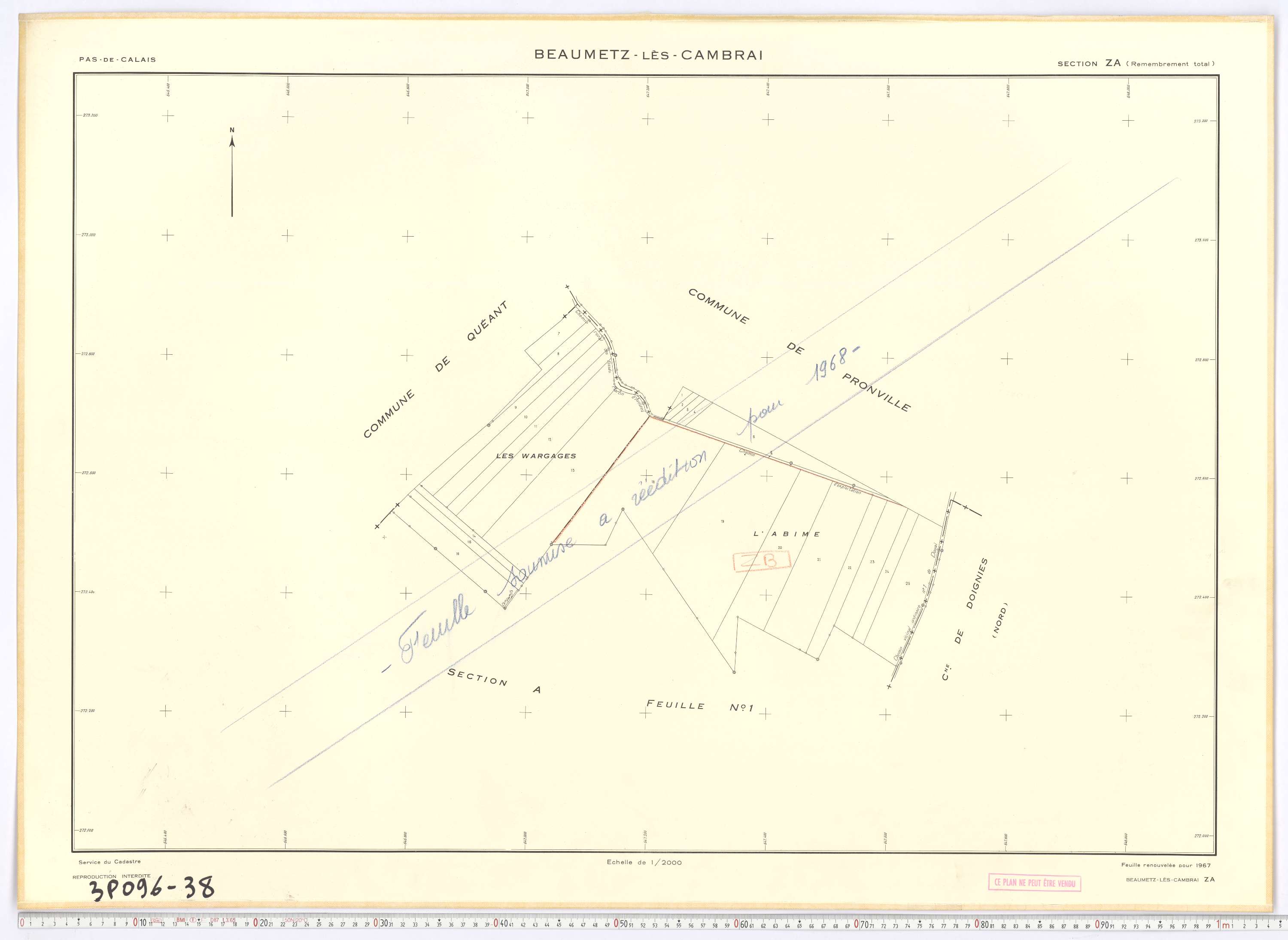 Beaumetz-lès-Cambrai - Section ZA.