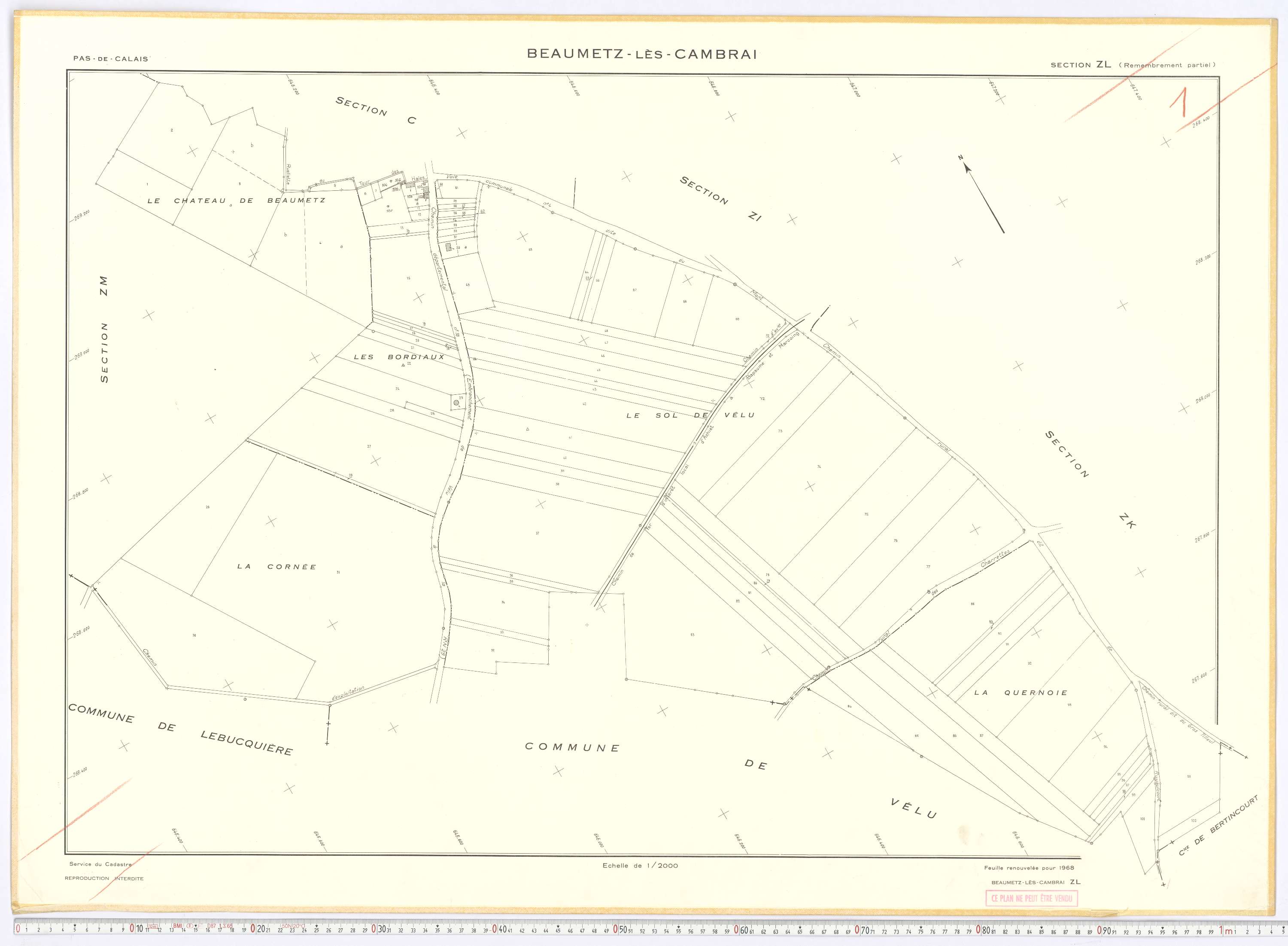 Beaumetz-lès-Cambrai - Section ZL.
