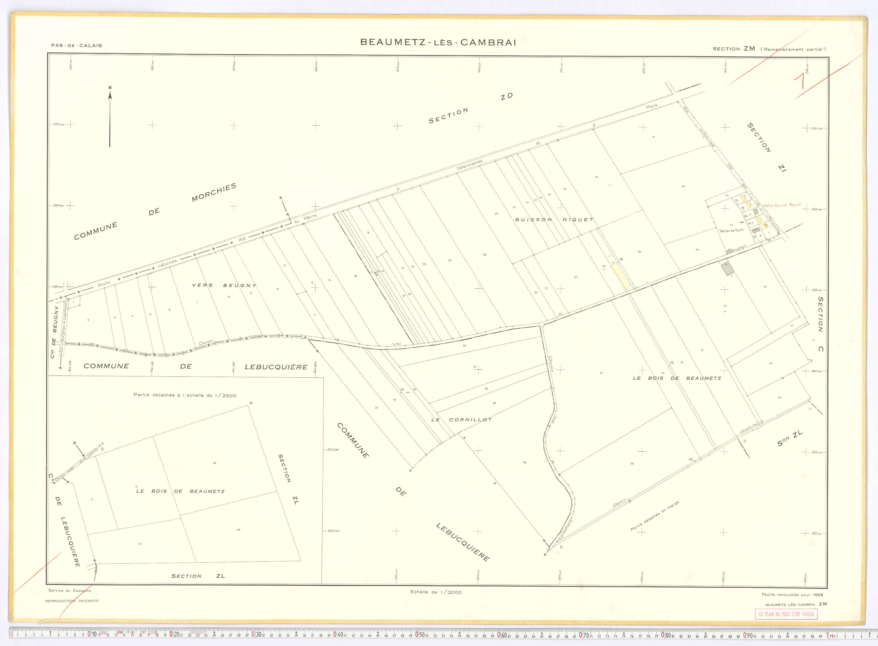 Beaumetz-lès-Cambrai - Section ZM.