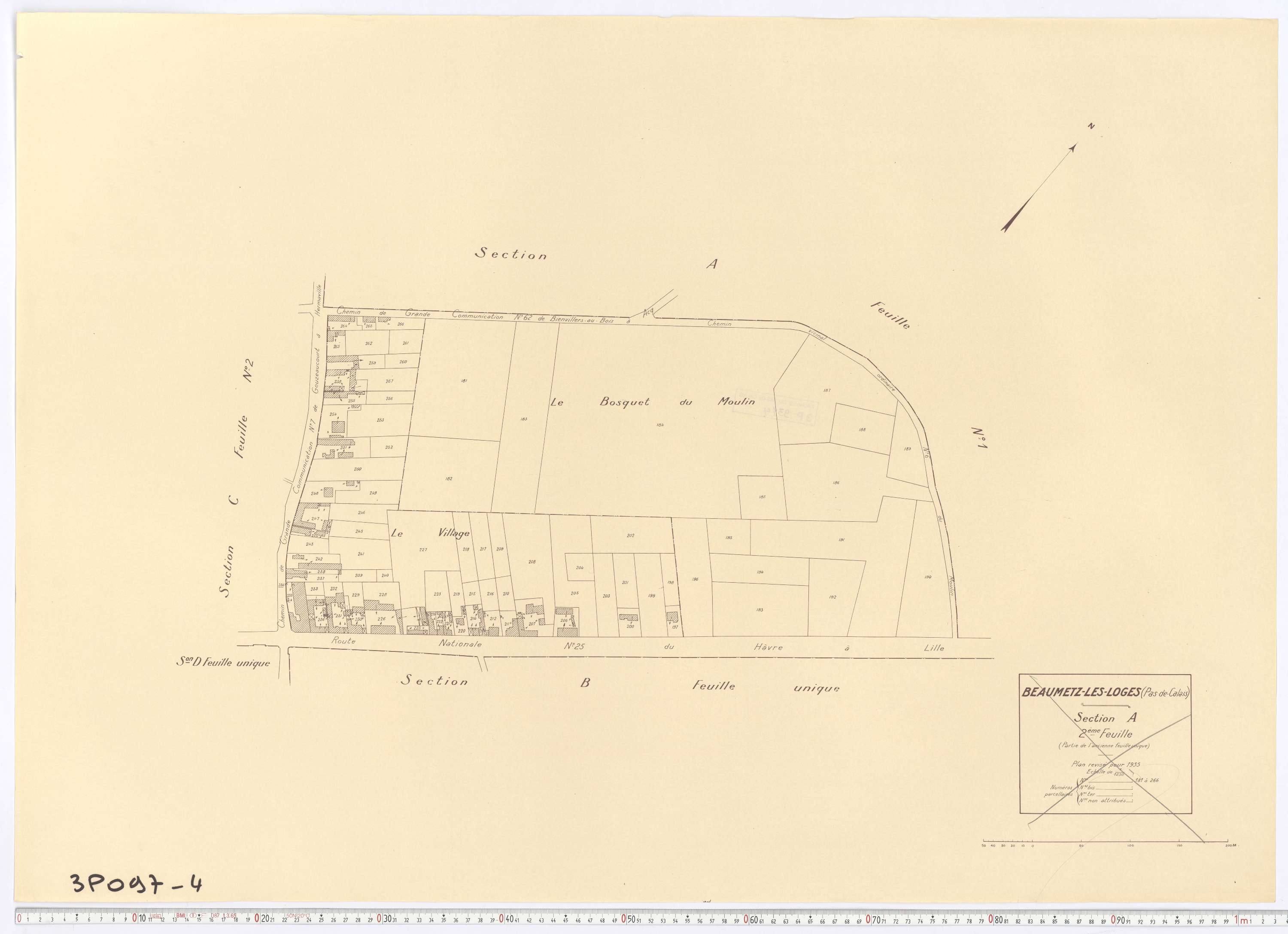 Beaumetz-lès-Loges - Section A, feuille 2.