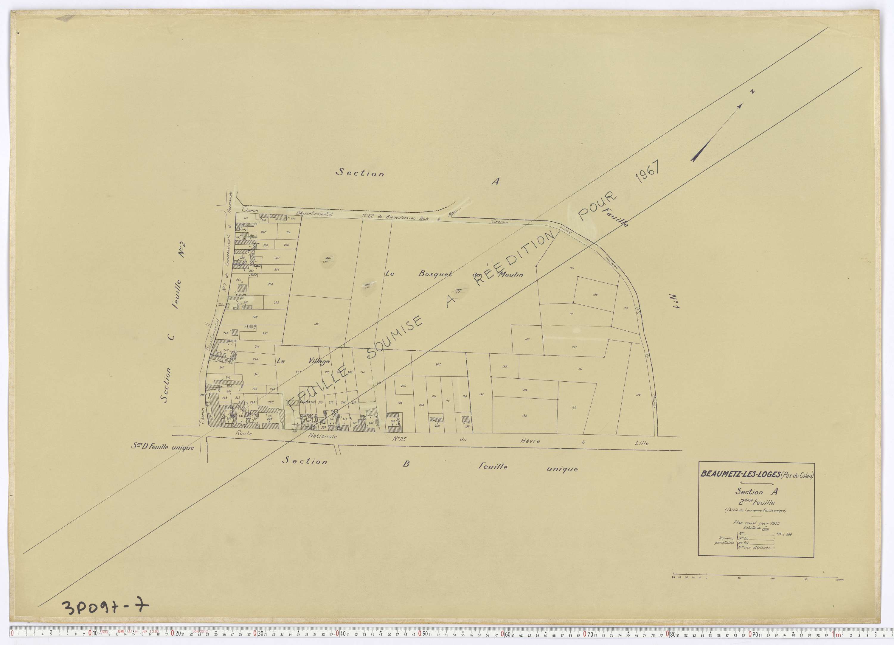 Beaumetz-lès-Loges - Section A, feuille 2.