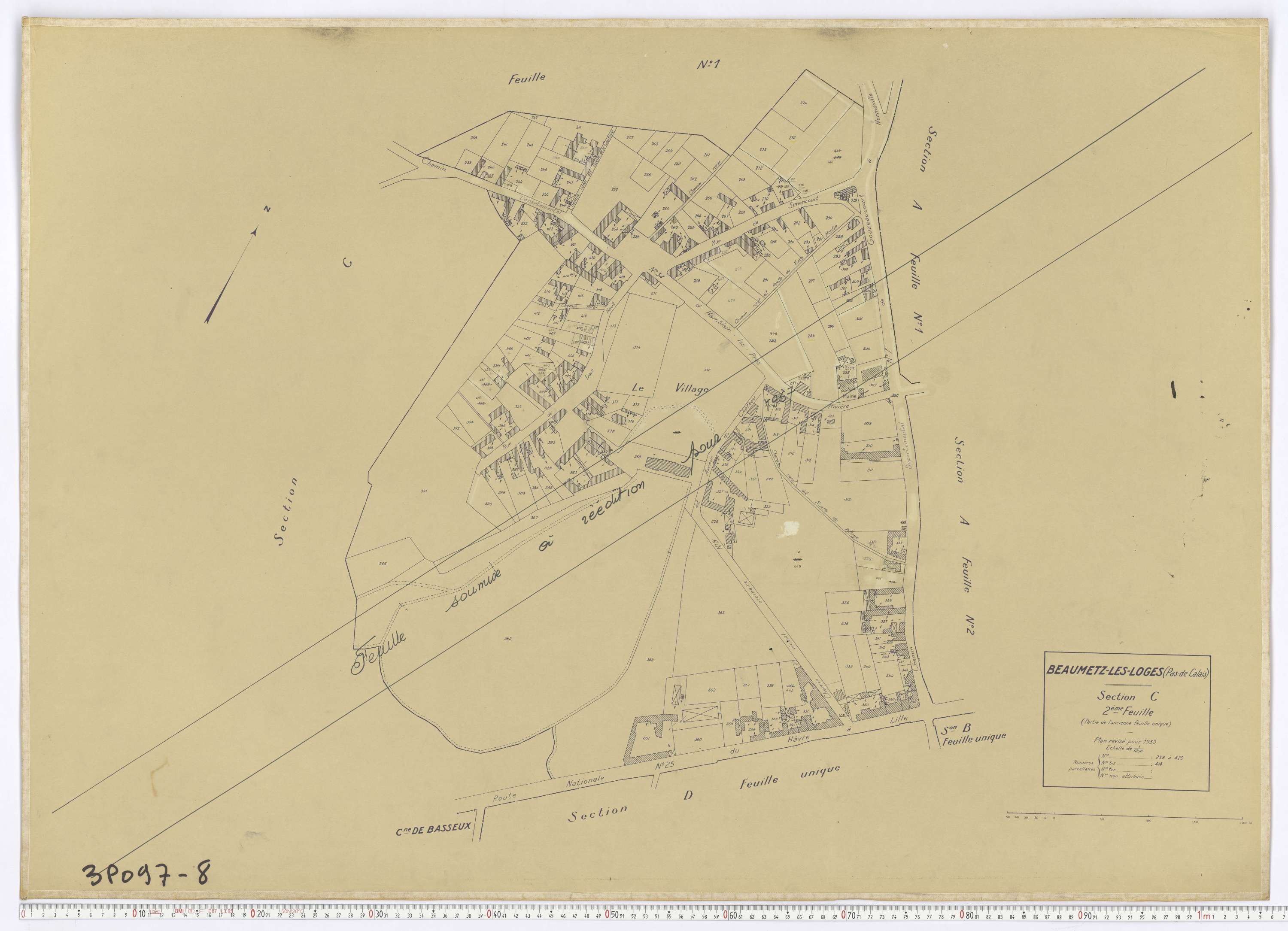 Beaumetz-lès-Loges - Section C, feuille 2.