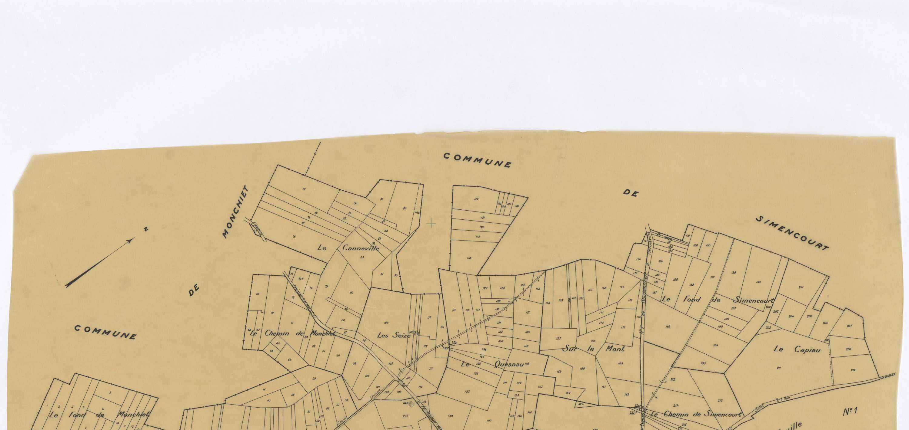 Beaumetz-lès-Loges - Section C, feuille 1.
