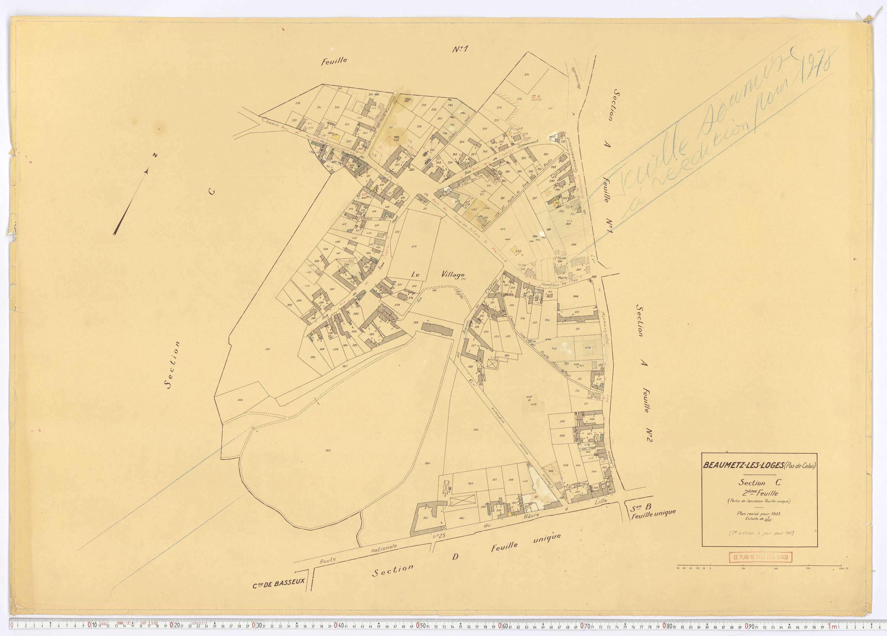 Beaumetz-lès-Loges - Section C, feuille 2.