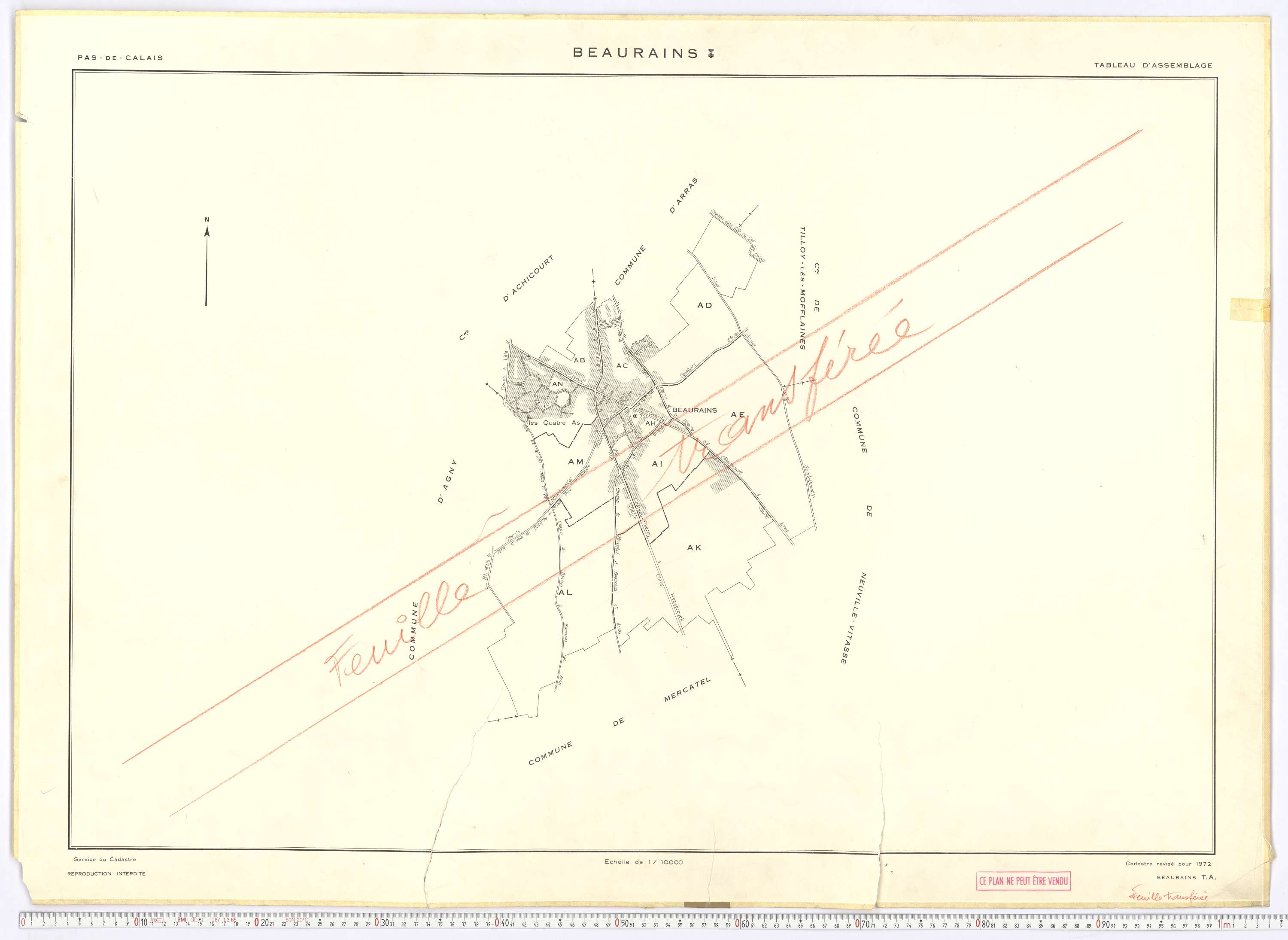Beaurains - Tableau d'assemblage.